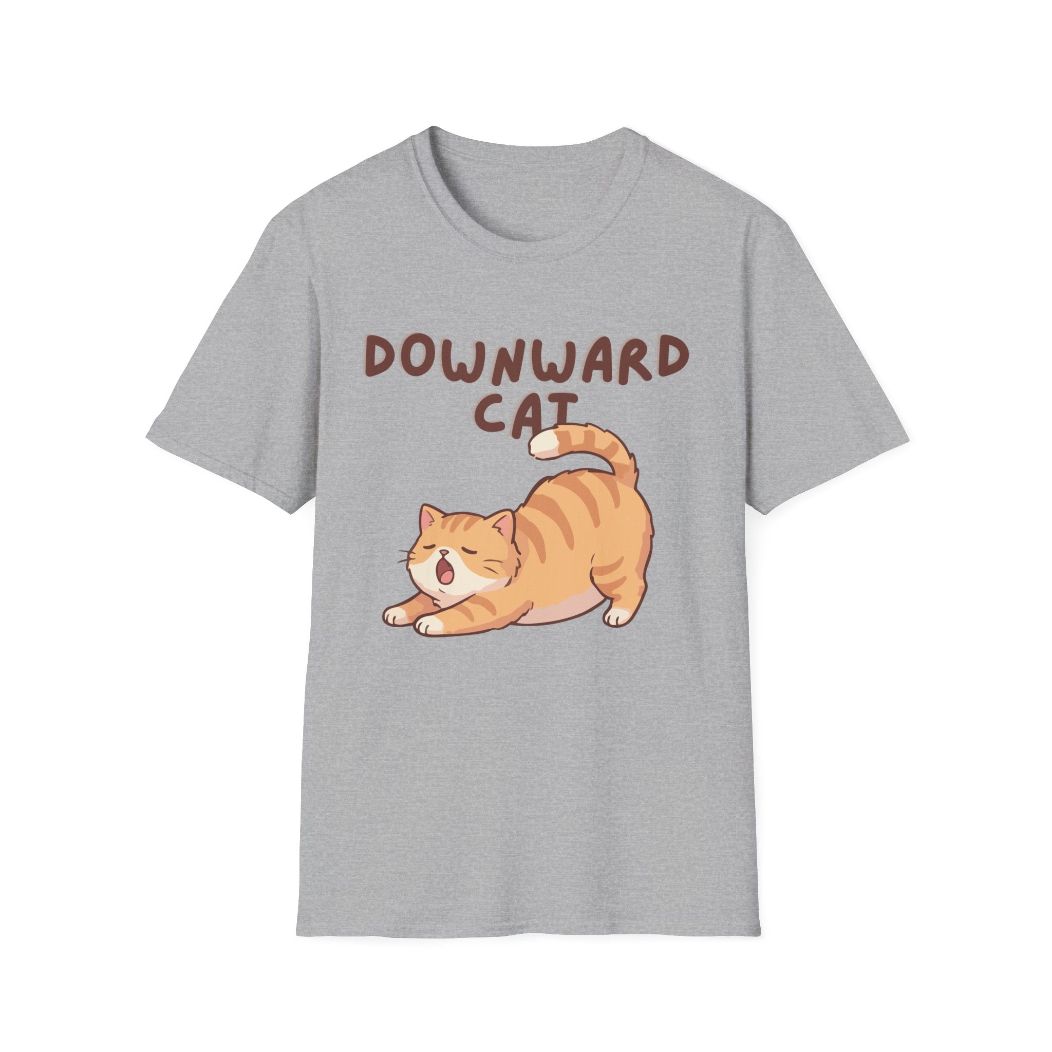 Downward Cat T-Shirt | Cute Yoga Cat Graphic Tee