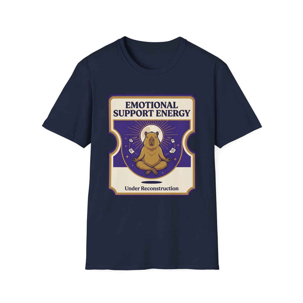 Emotional Support Energy T-Shirt | Cute Bear 'Under Reconstruction' Comfort Tee