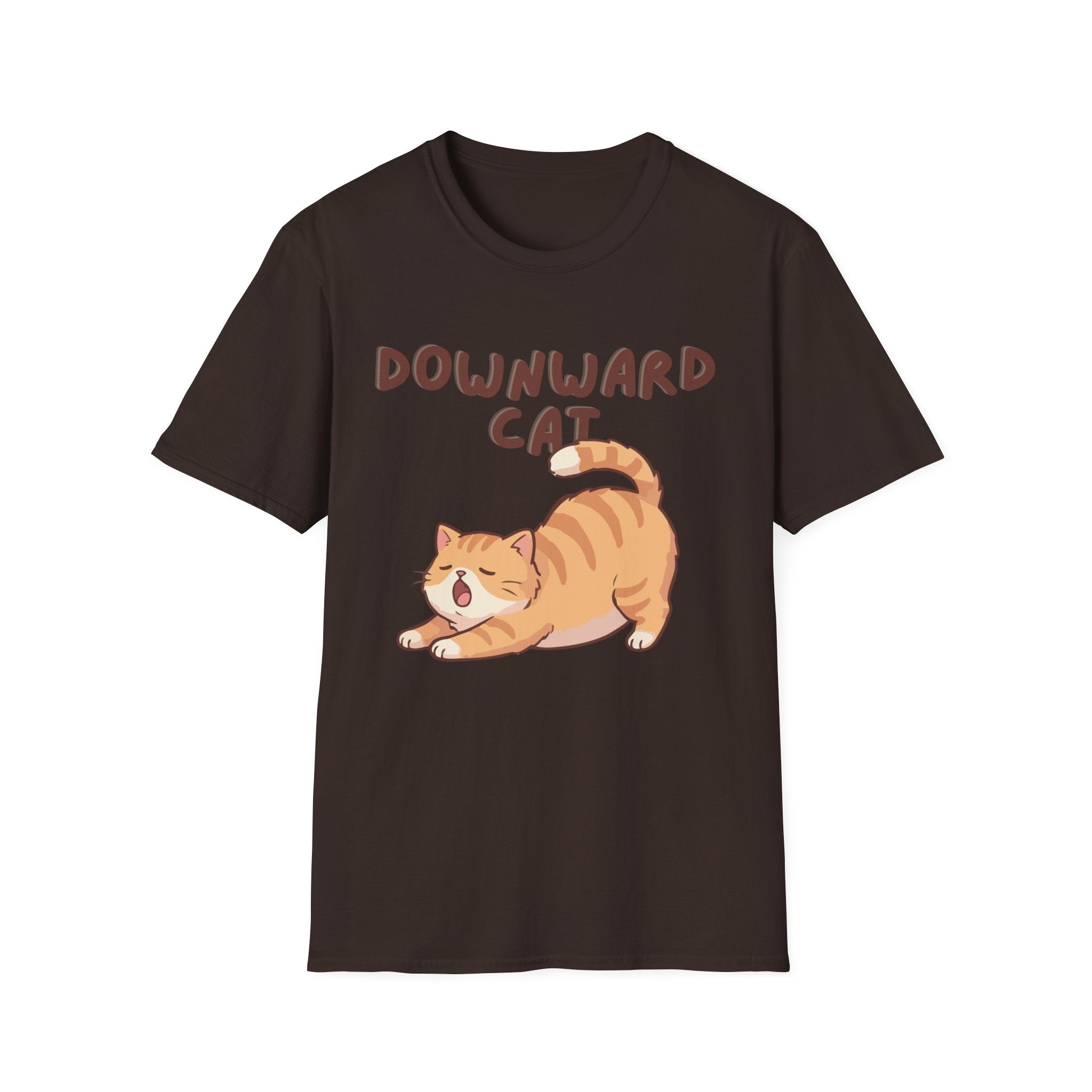 Downward Cat T-Shirt | Cute Yoga Cat Graphic Tee