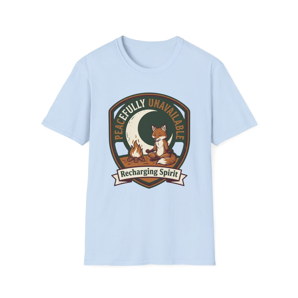Peacefully Unavailable Fox T-Shirt | Recharging Spirit Graphic Tee