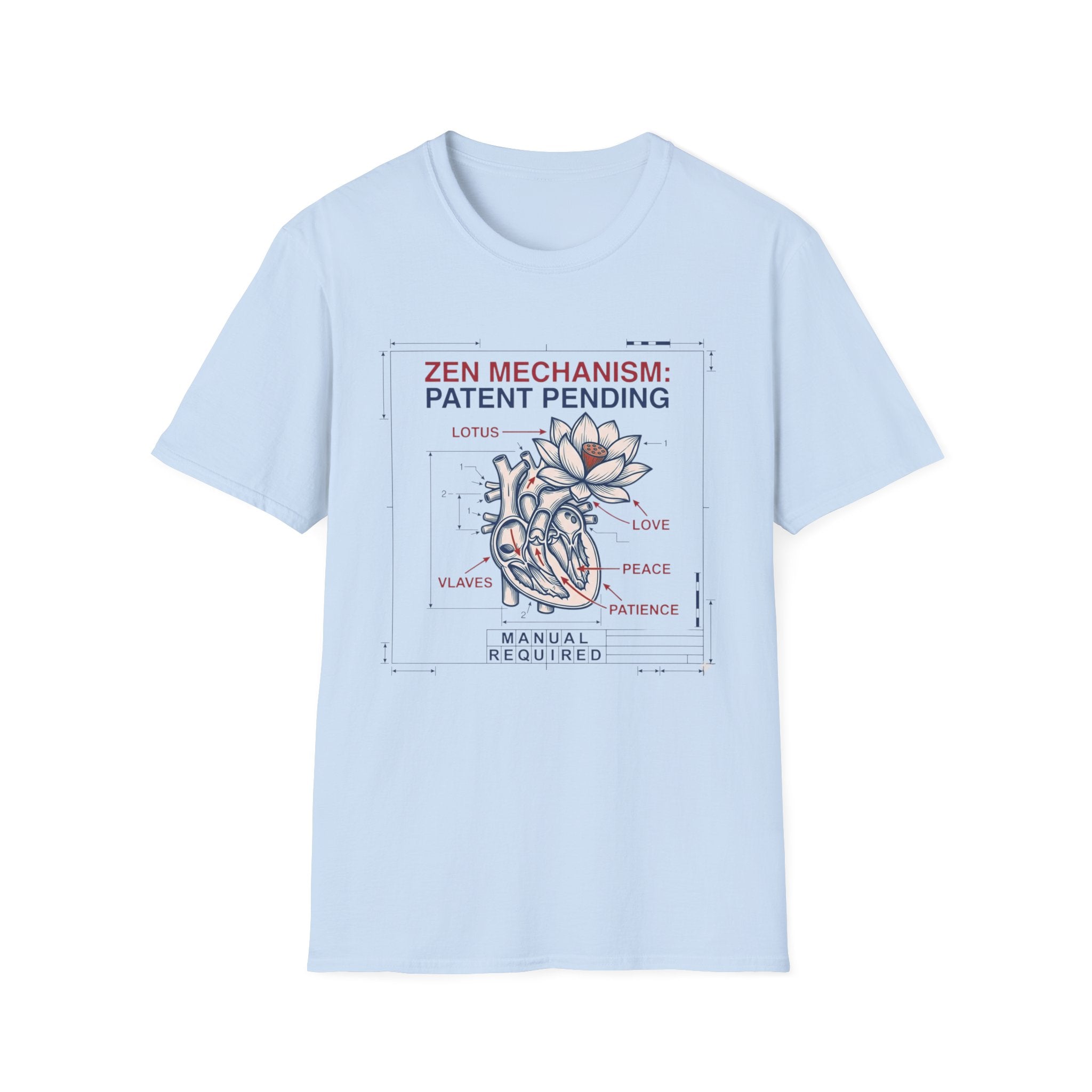 Zen Mechanism: Patent Pending T-Shirt | Lotus Heart Anatomy Graphic Tee