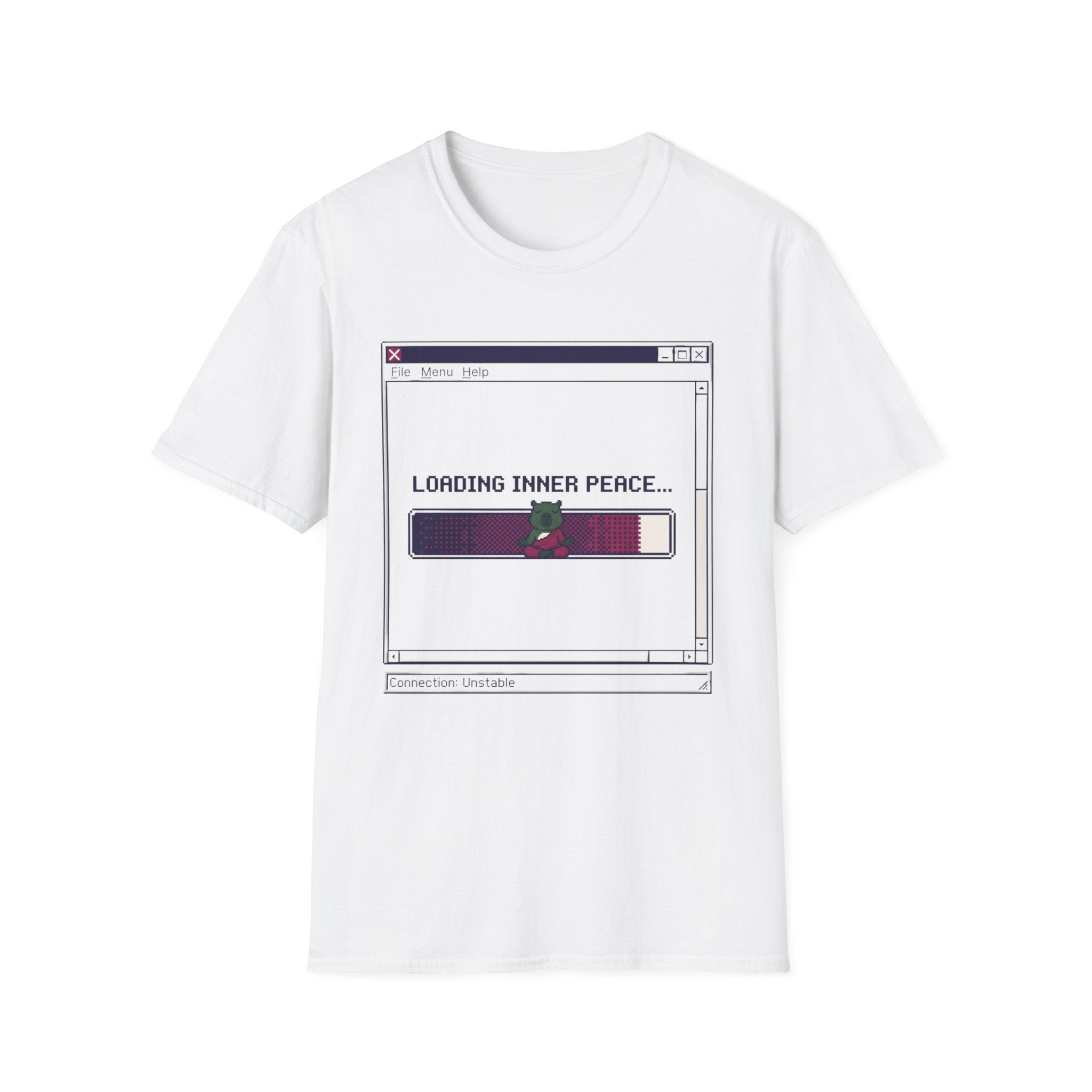 Loading Inner Peace T-Shirt | Retro Window Progress Bar Graphic Tee