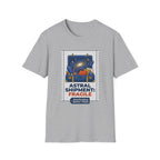 Astral Shipment T-Shirt | "Fragile: Maintaining Better Vibes" Cosmic Luggage Tee