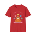 Sloth Yoga T‑Shirt | "Finding Peace, Losing Everything Else" Cute Floral Meditation Tee