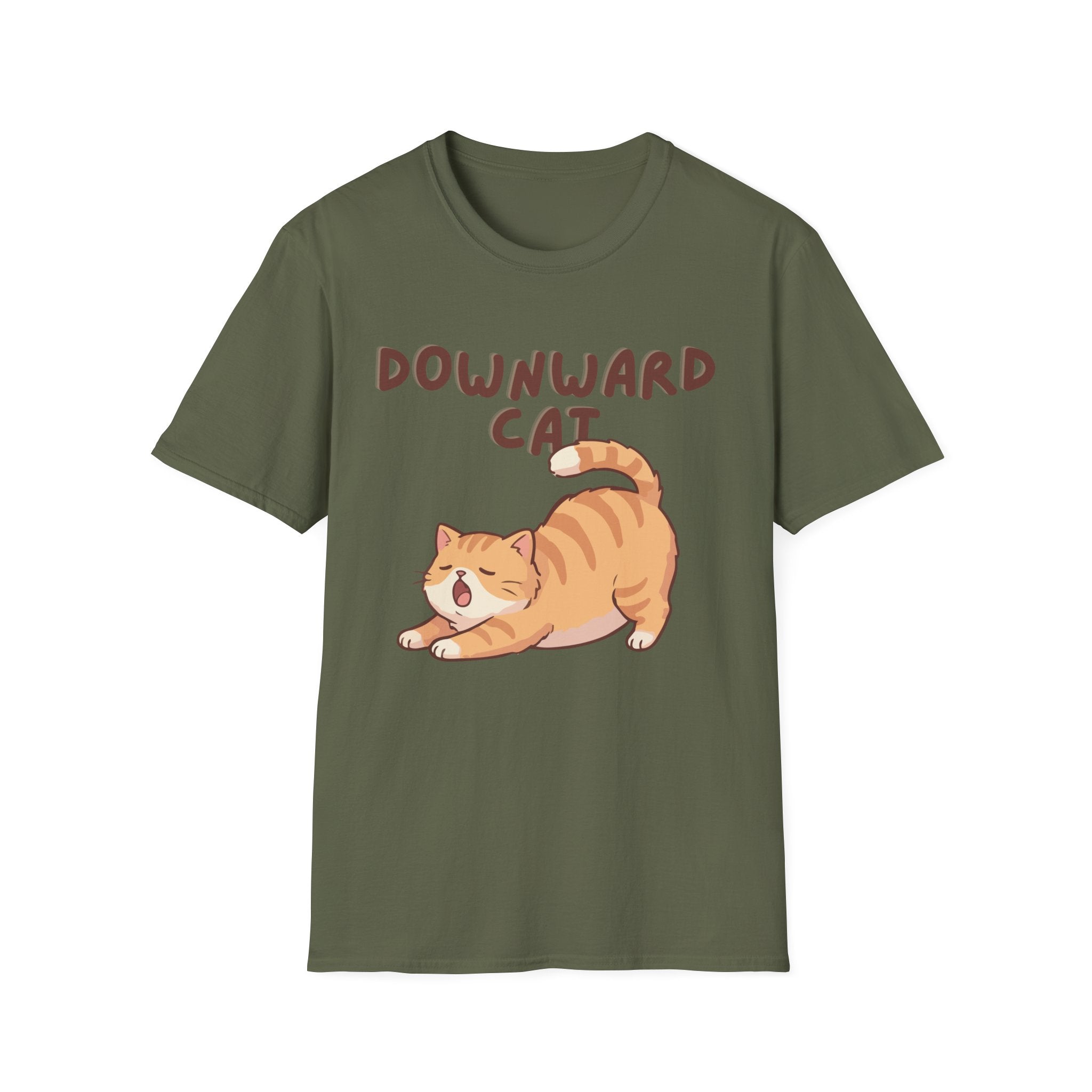 Downward Cat T-Shirt | Cute Yoga Cat Graphic Tee