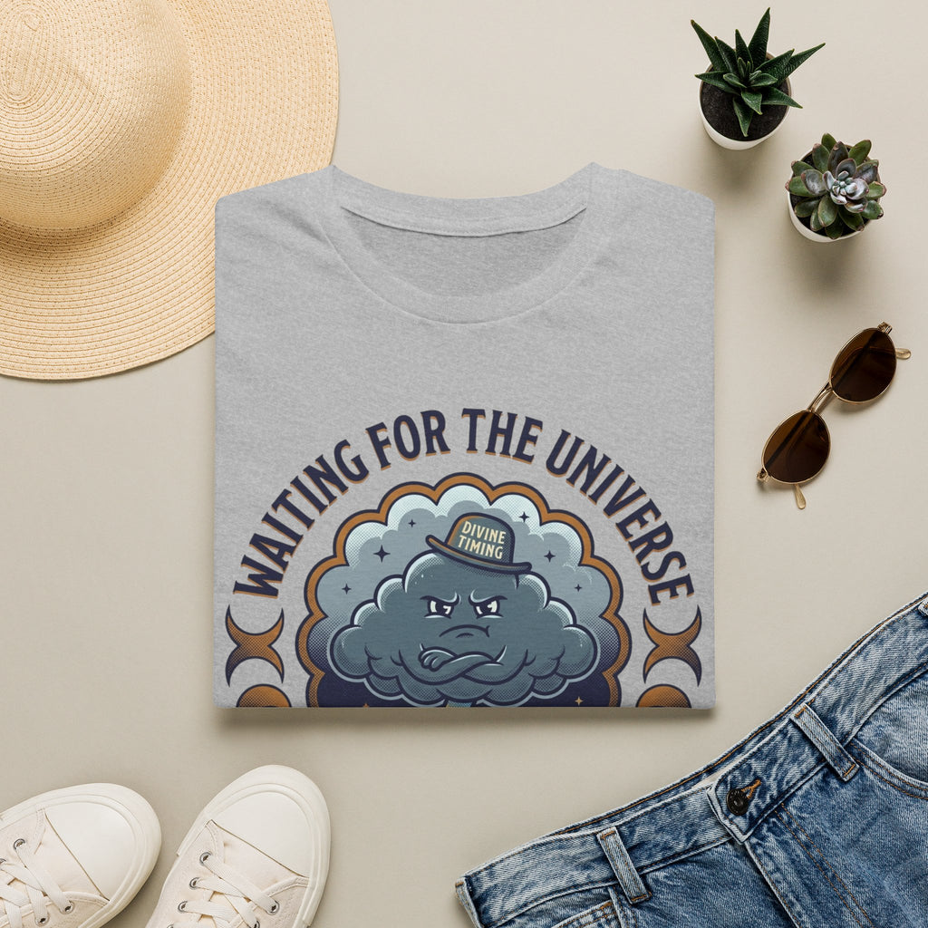 Waiting for the Universe T-Shirt | Moody Cloud Graphic Tee ("Divine Timing")