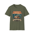 Roaming Spiritually RV Graphic T-Shirt | Vintage Camper Faith Travel Tee