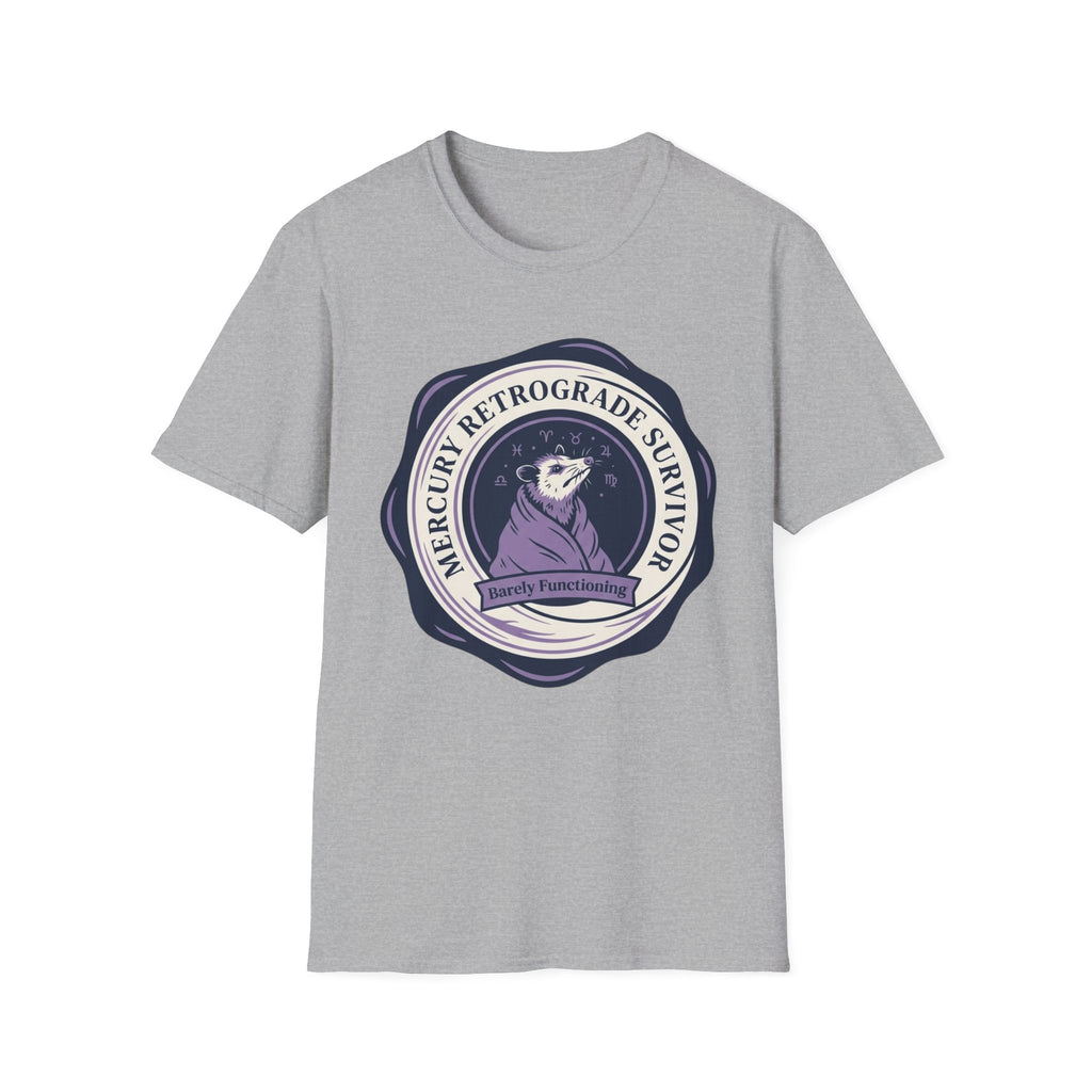 Mercury Retrograde Survivor T-Shirt | Astrologer Zodiac Vintage Badge Tee