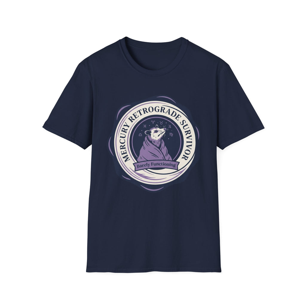 Mercury Retrograde Survivor T-Shirt | Astrologer Zodiac Vintage Badge Tee
