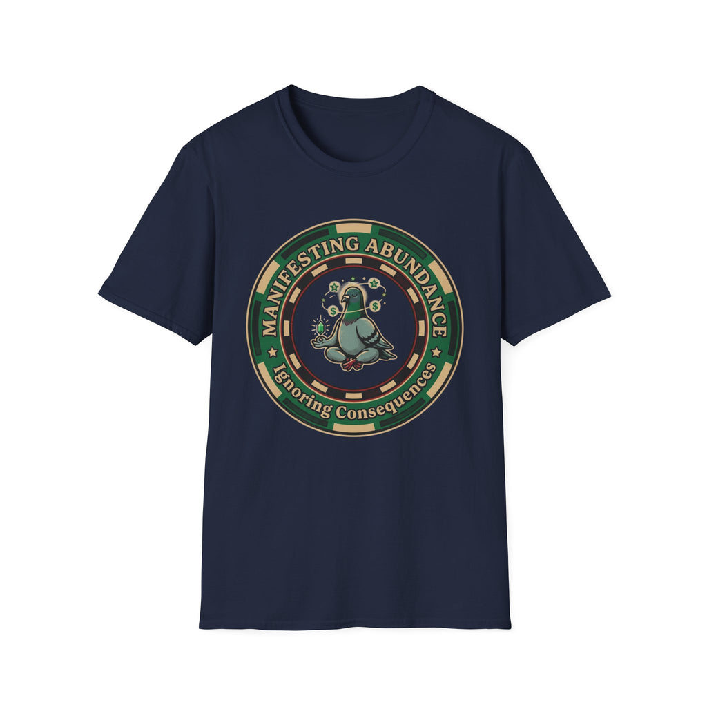 Manifesting Abundance T-Shirt | Cute Pigeon Money Luck Graphic Tee