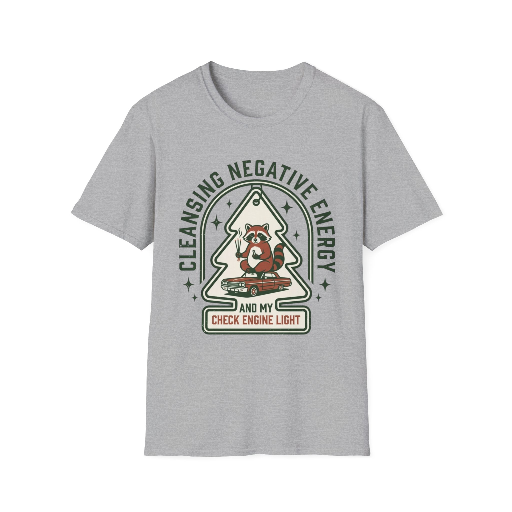 "Cleansing Negative Energy" Raccoon Graphic T-Shirt