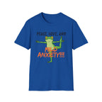 Peace, Love, and Mild Anxiety T-Shirt | Funny Yoga Frog Graphic Tee