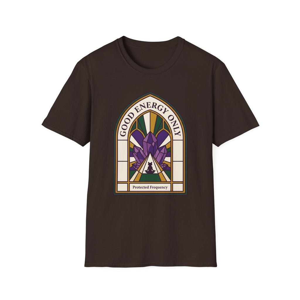 Good Energy Only T‑Shirt | Crystal Stained Glass Graphic Tee