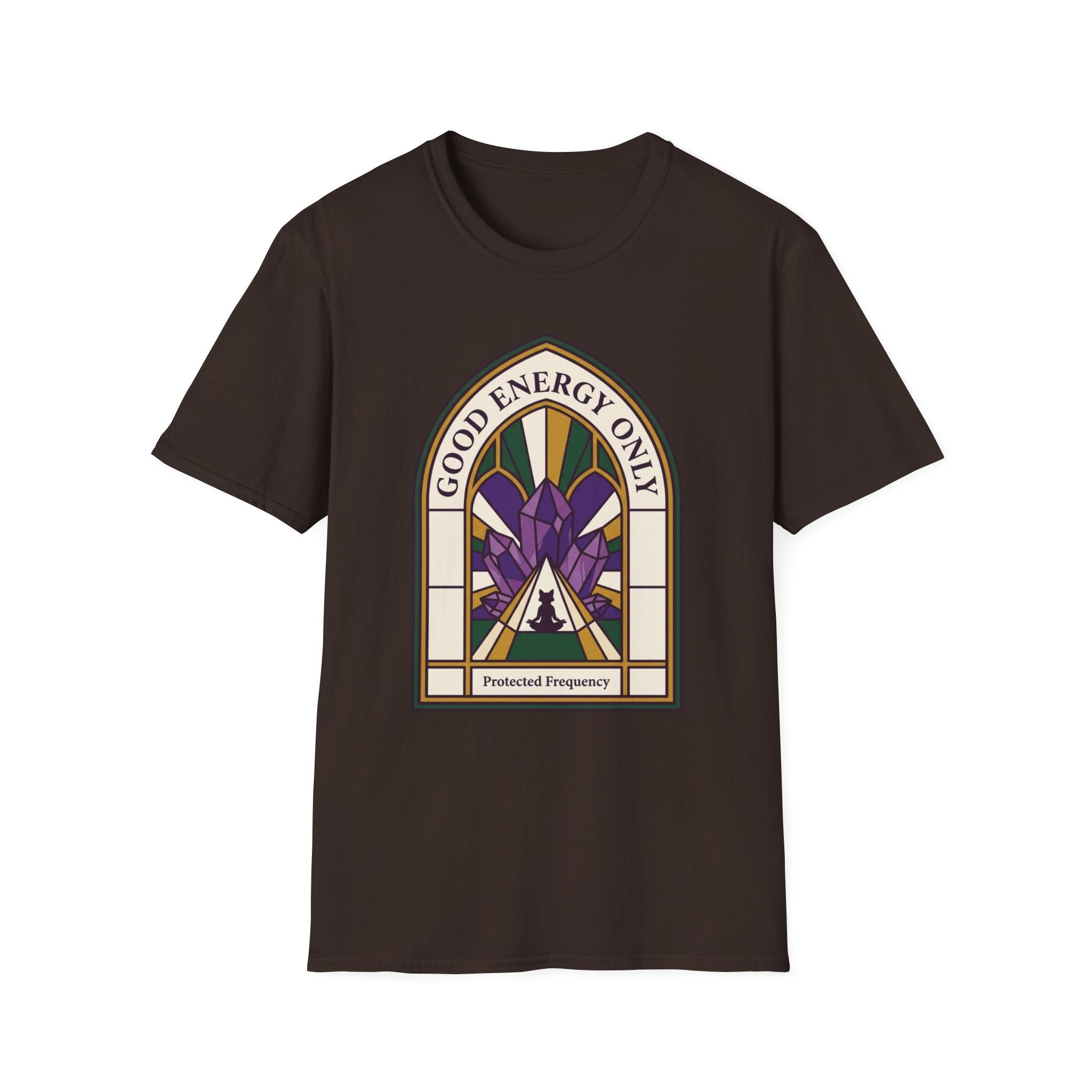Good Energy Only T‑Shirt | Crystal Stained Glass Graphic Tee