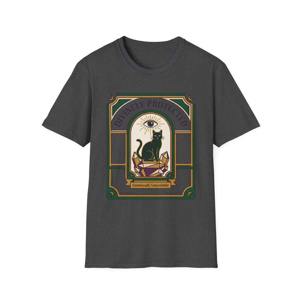 Divinely Protected Cat T-Shirt | Mystical Black Cat Graphic