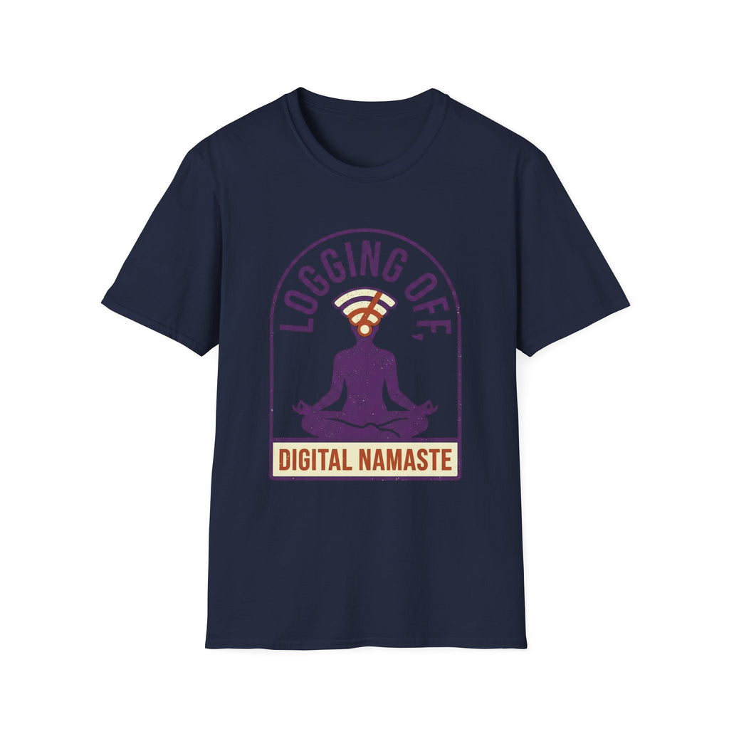 "Logging Off" Digital Namaste Meditation T-Shirt