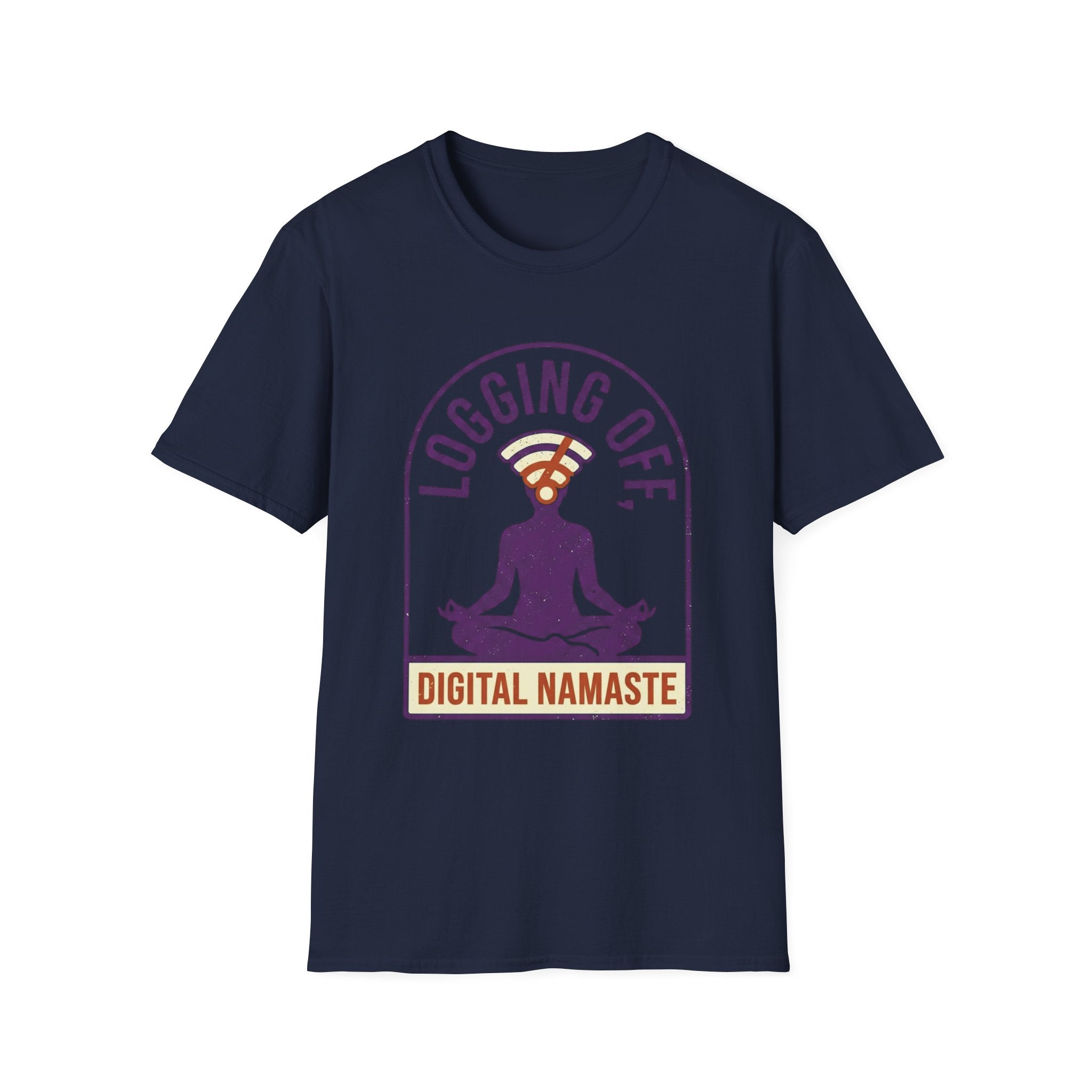 "Logging Off" Digital Namaste Meditation T-Shirt