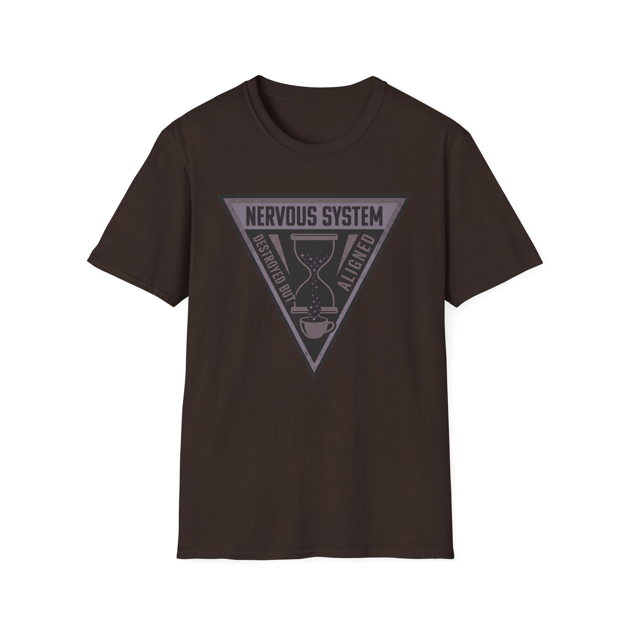 Nervous System Triangle T‑Shirt | “Nervous System: Destroyed But Aligned” Graphic Tee