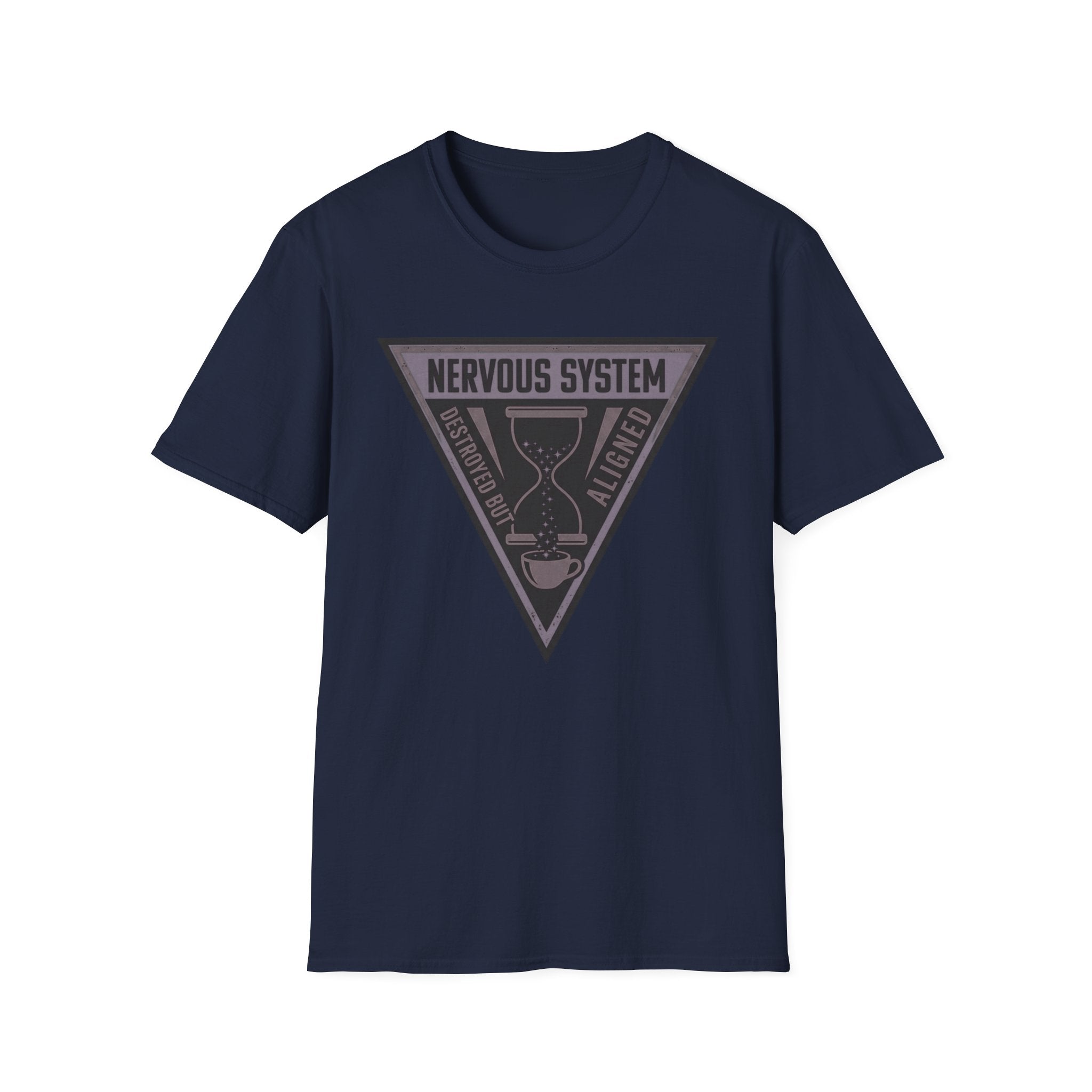 Nervous System Triangle T‑Shirt | “Nervous System: Destroyed But Aligned” Graphic Tee