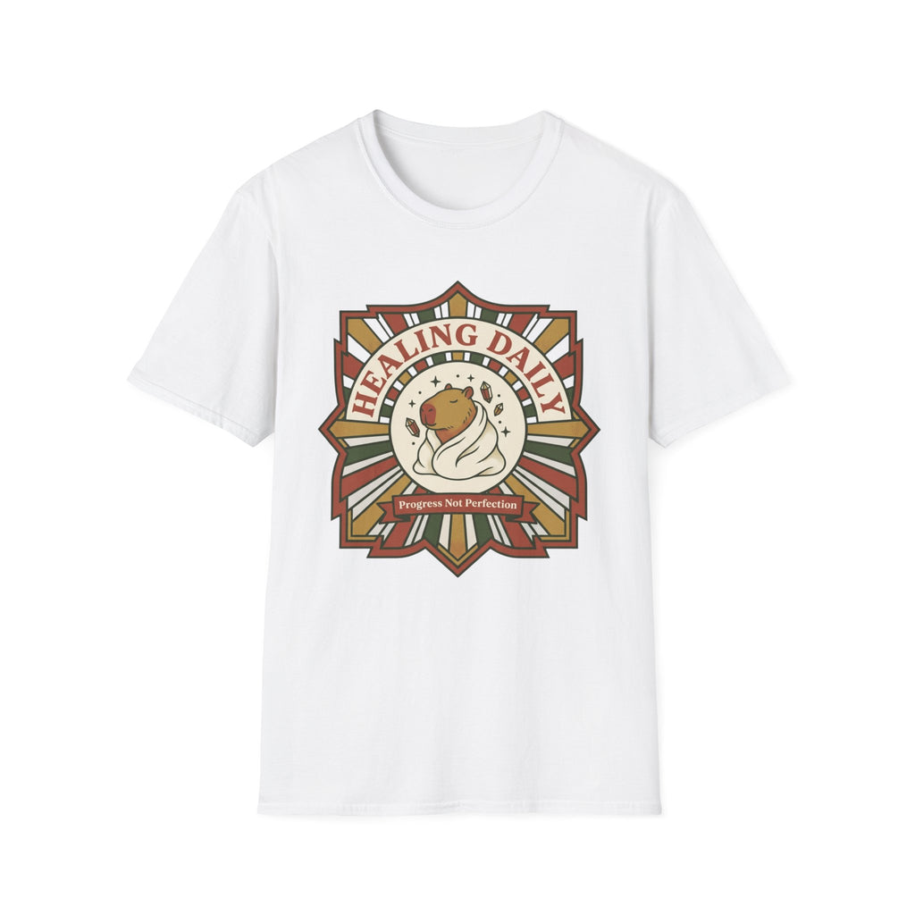 "Healing Daily" Cozy Spiritual Graphic T-Shirt