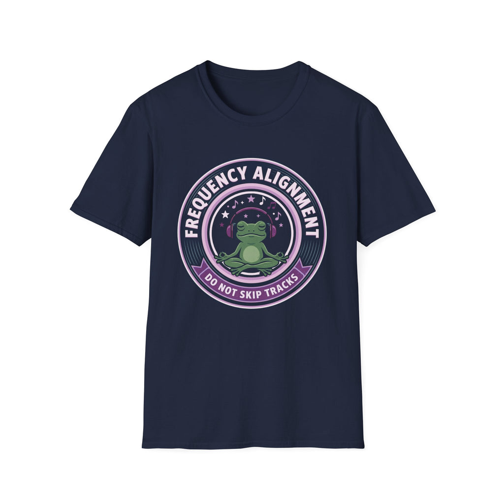 Frequency Alignment T-Shirt | Frog with Headphones “Do Not Skip Tracks”