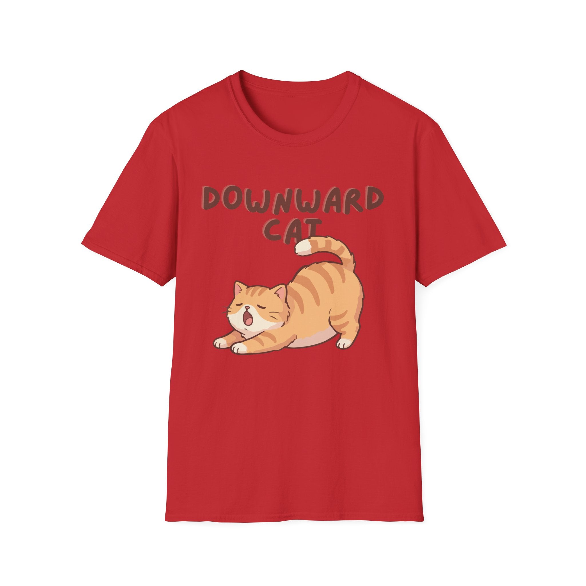Downward Cat T-Shirt | Cute Yoga Cat Graphic Tee