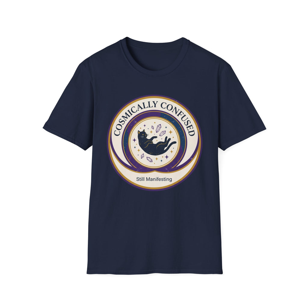 Cosmically Confused Cat T-Shirt | Astrology & Space Vibes Tee