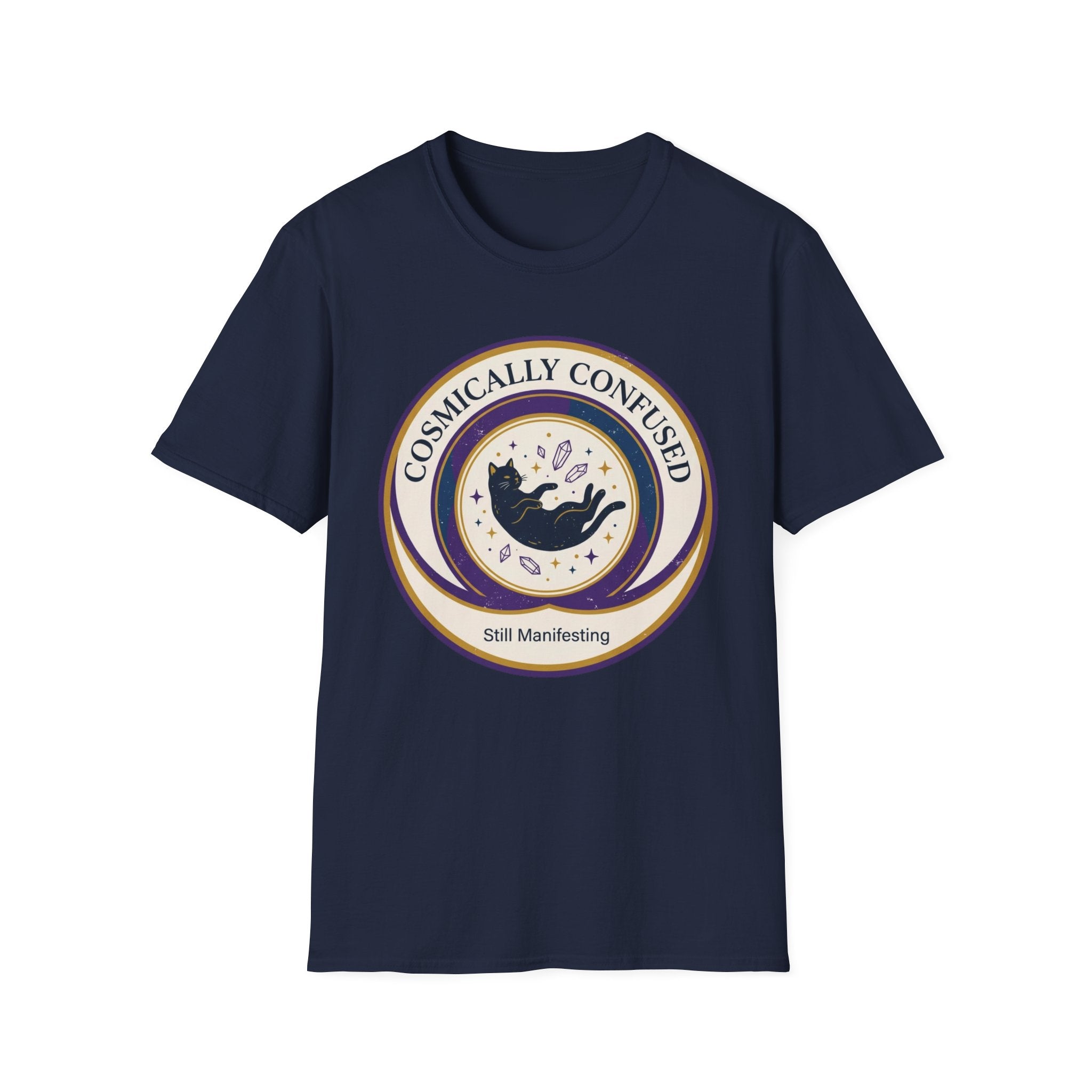 Cosmically Confused Cat T-Shirt | Astrology & Space Vibes Tee