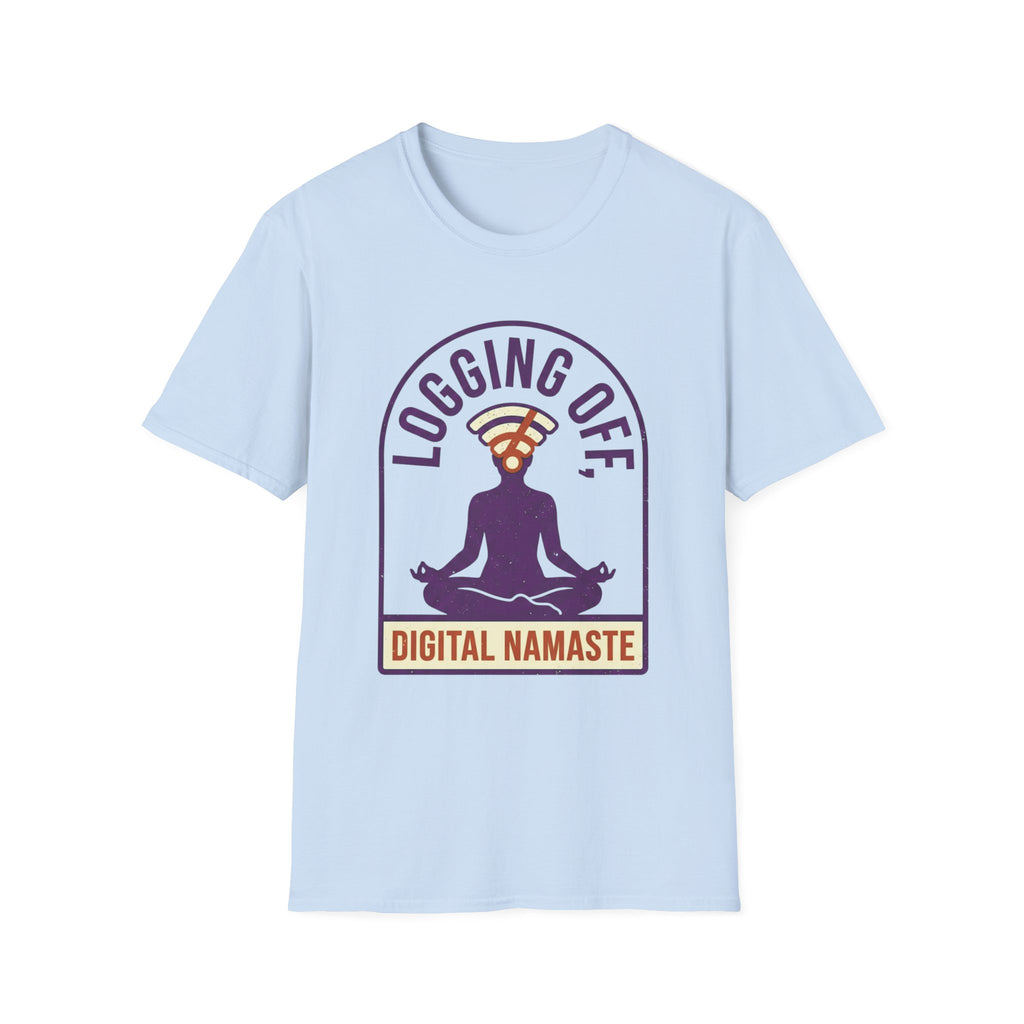 "Logging Off" Digital Namaste Meditation T-Shirt