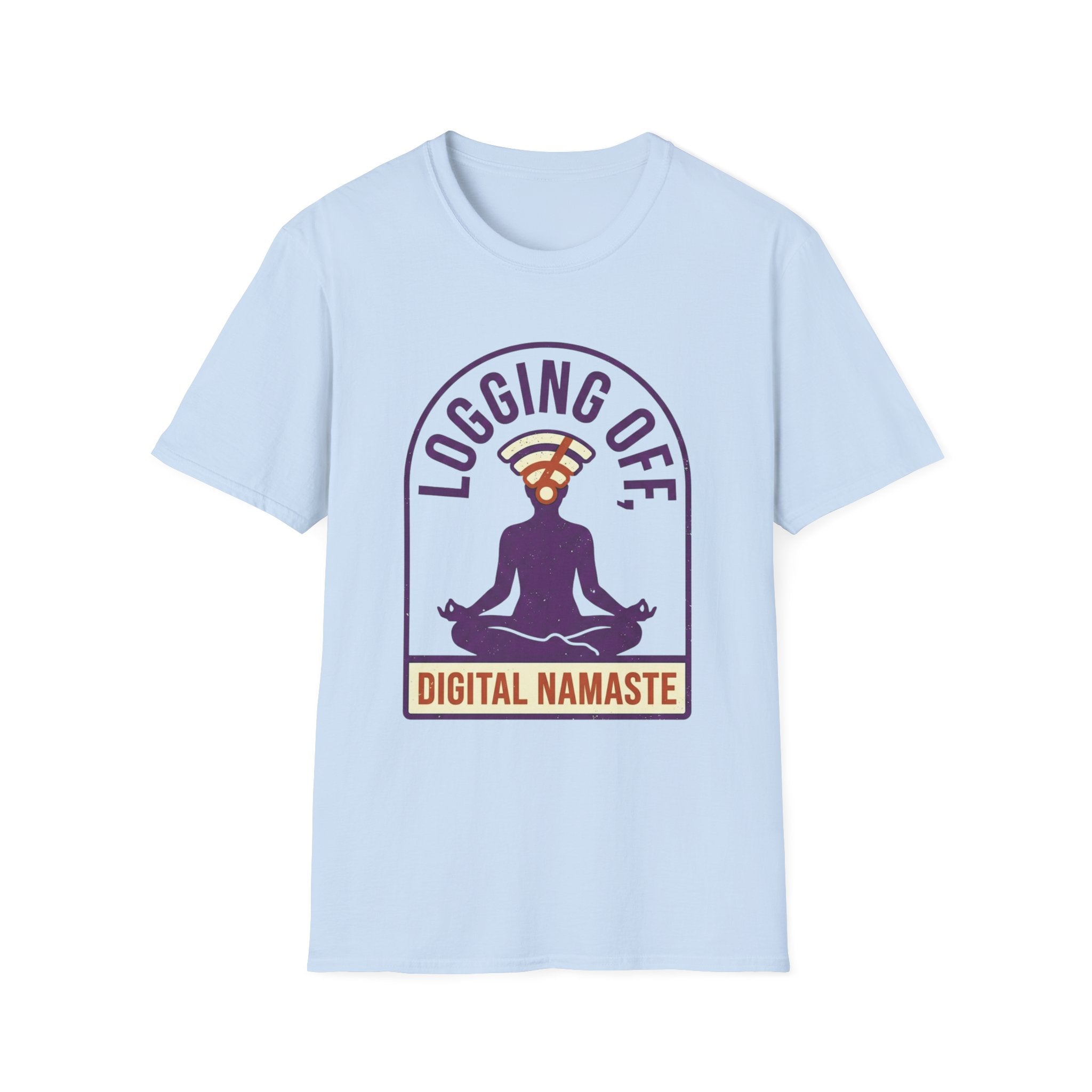"Logging Off" Digital Namaste Meditation T-Shirt