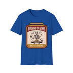 Running on Vibes and Caffeine T-Shirt | Skeleton Yoga Retro Graphic Tee