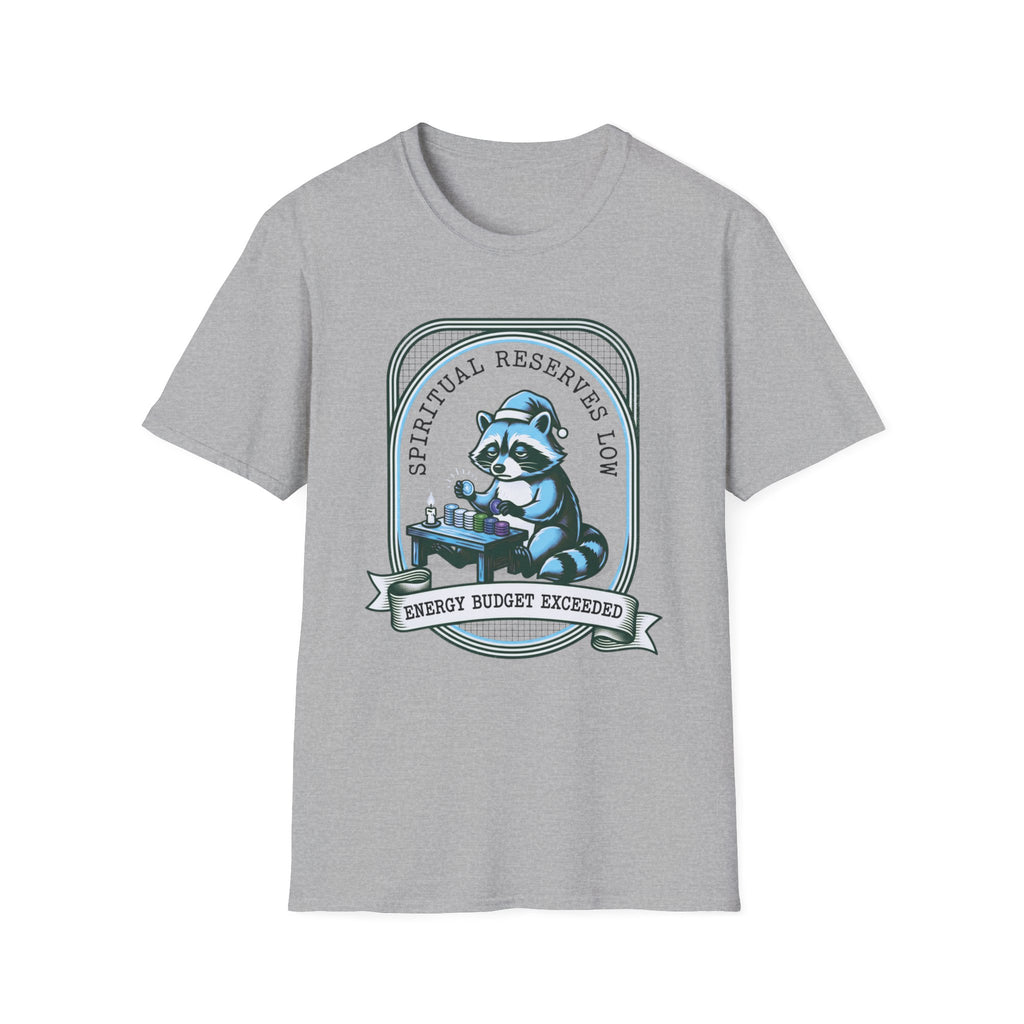 Raccoon 'Spiritual Reserves Low' Graphic T-Shirt
