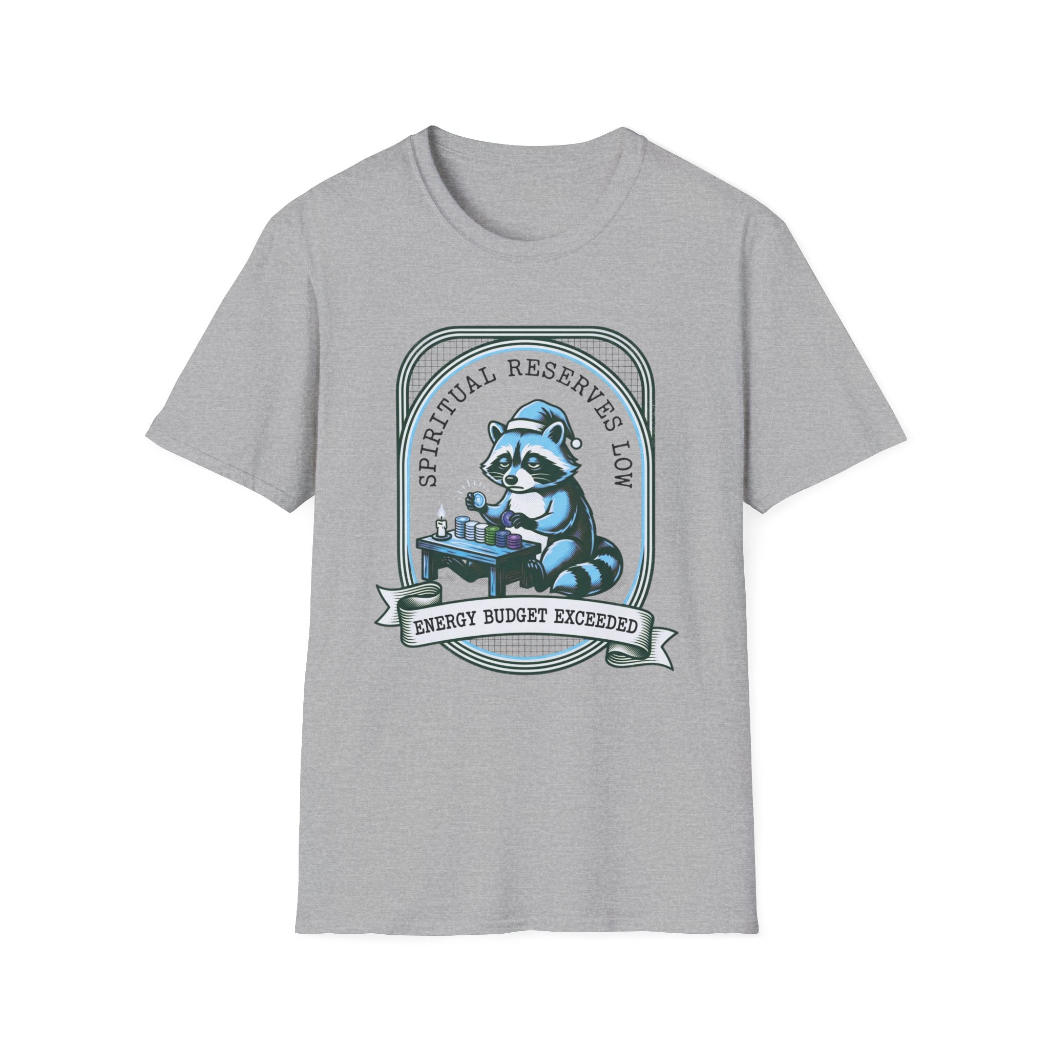 Raccoon 'Spiritual Reserves Low' Graphic T-Shirt