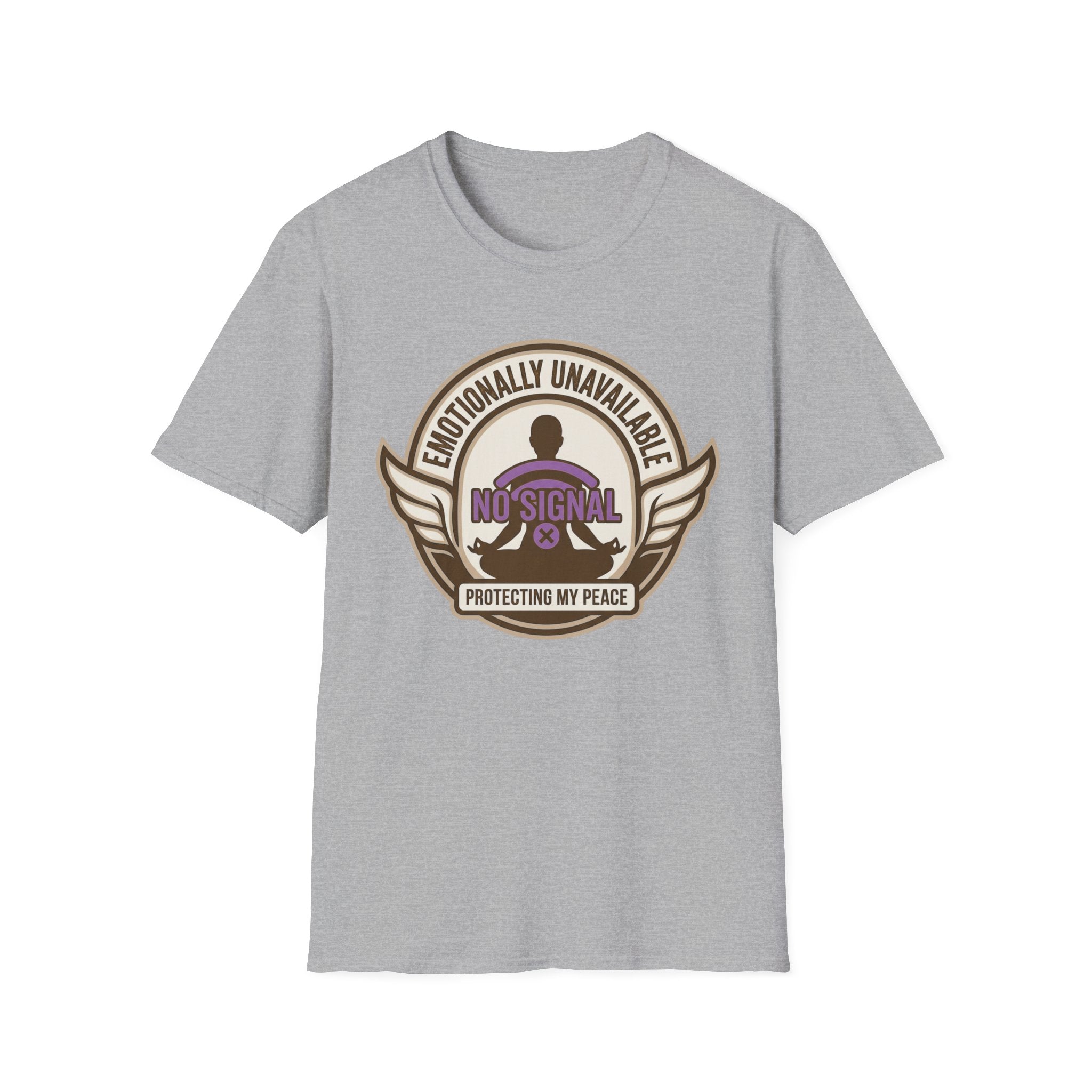 Emotionally Unavailable T-Shirt | "No Signal" Protective Peace Graphic Tee