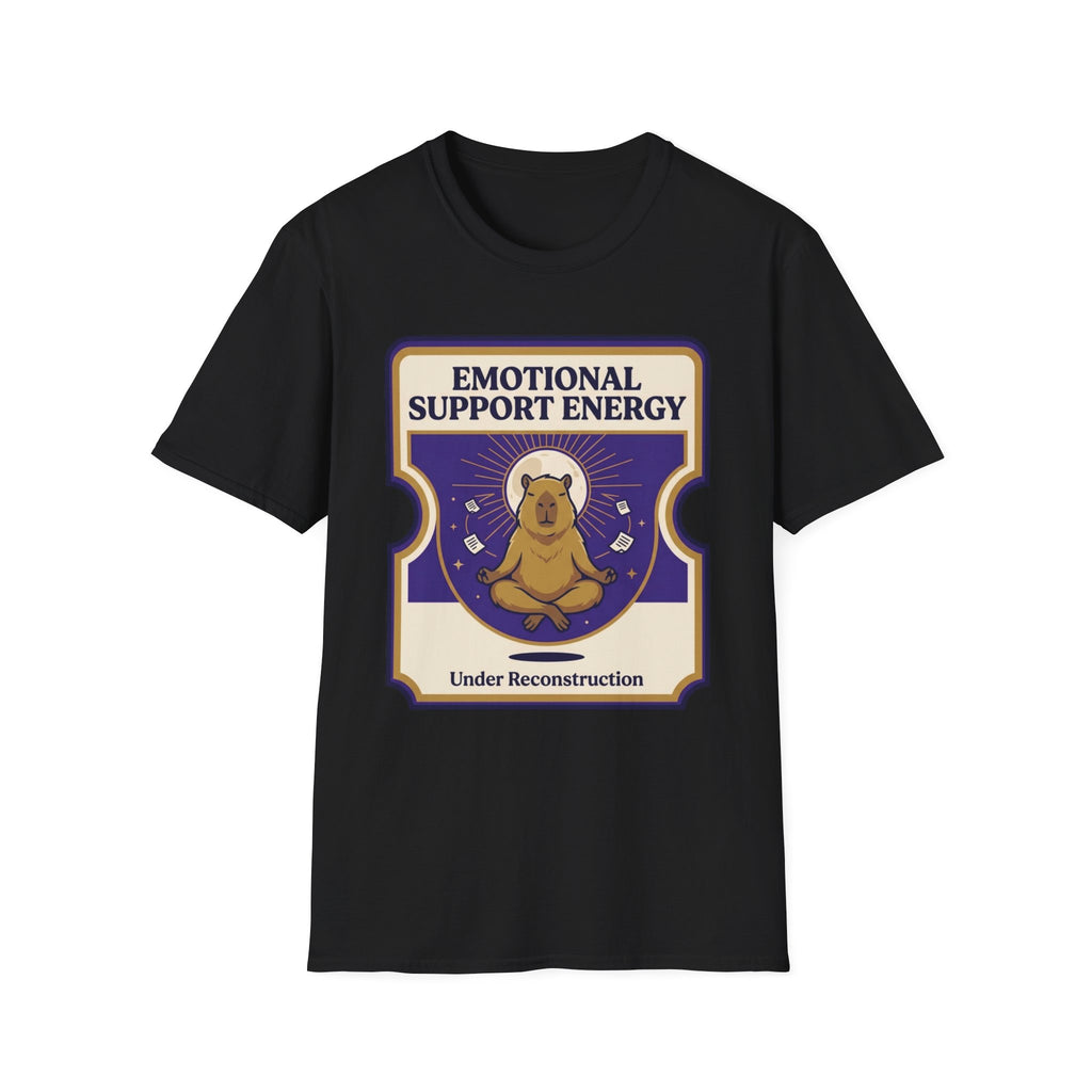 Emotional Support Energy T-Shirt | Cute Bear 'Under Reconstruction' Comfort Tee