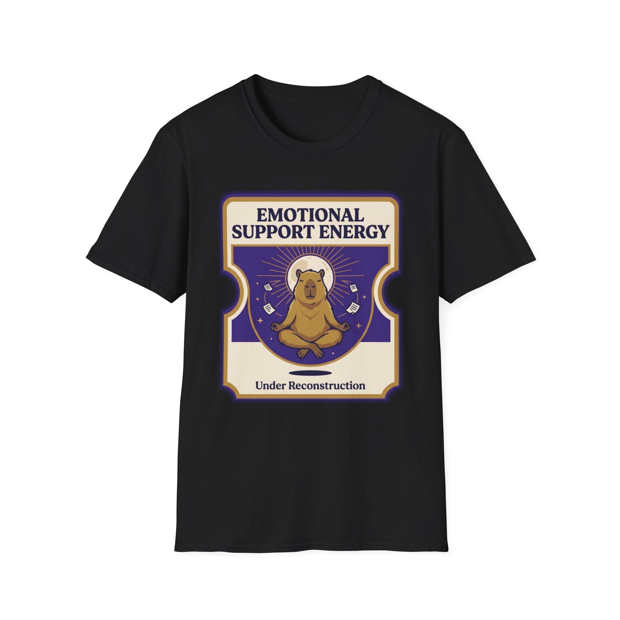 Emotional Support Energy T-Shirt | Cute Bear 'Under Reconstruction' Comfort Tee