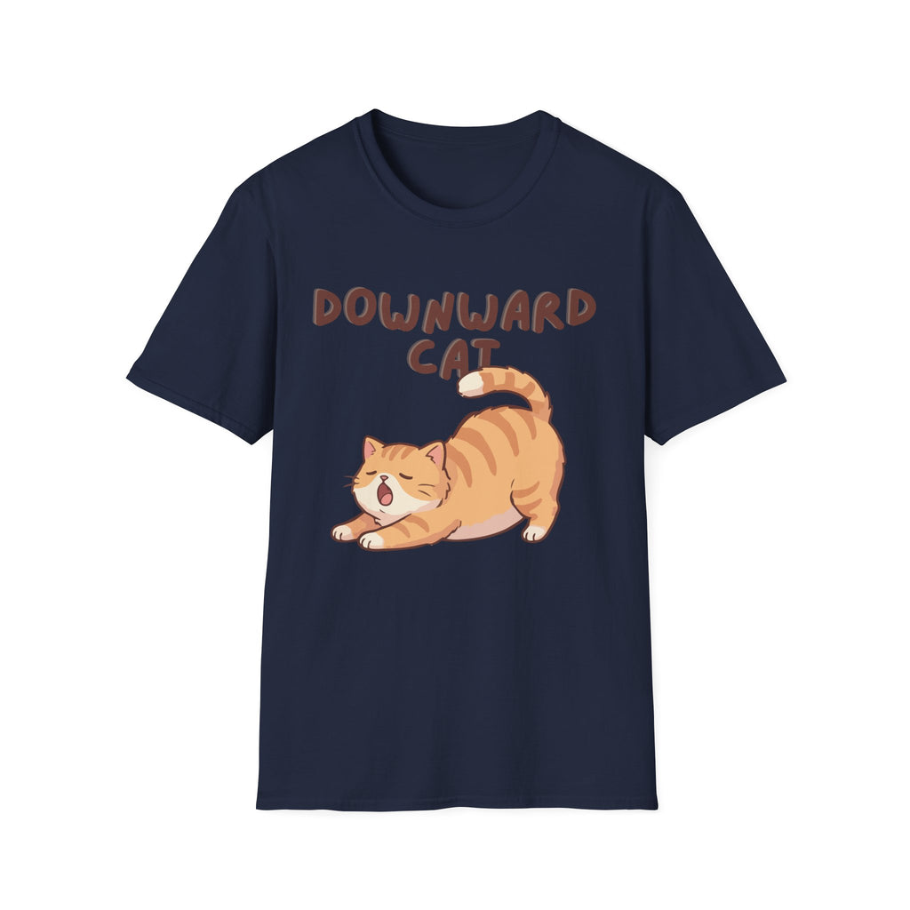 Downward Cat T-Shirt | Cute Yoga Cat Graphic Tee