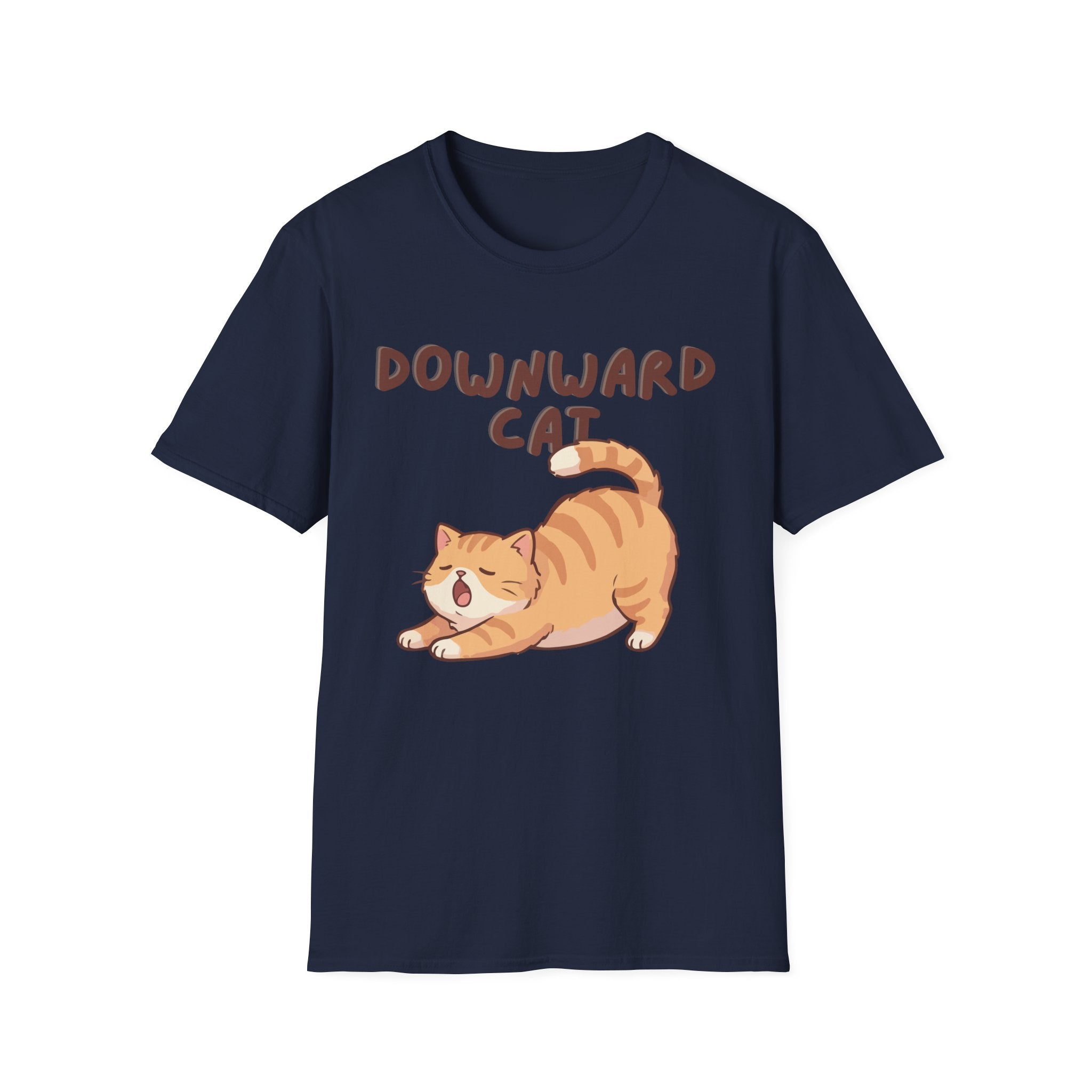 Downward Cat T-Shirt | Cute Yoga Cat Graphic Tee
