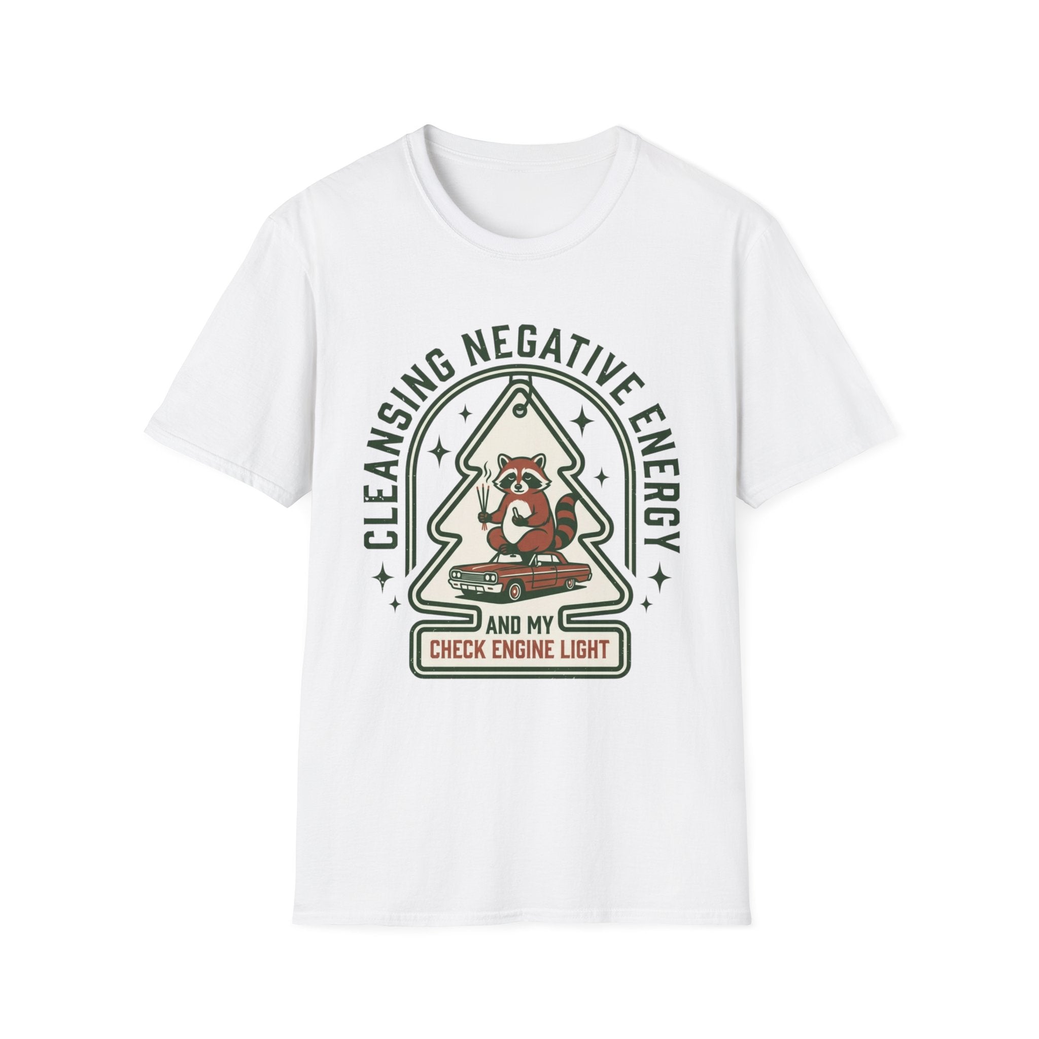 "Cleansing Negative Energy" Raccoon Graphic T-Shirt