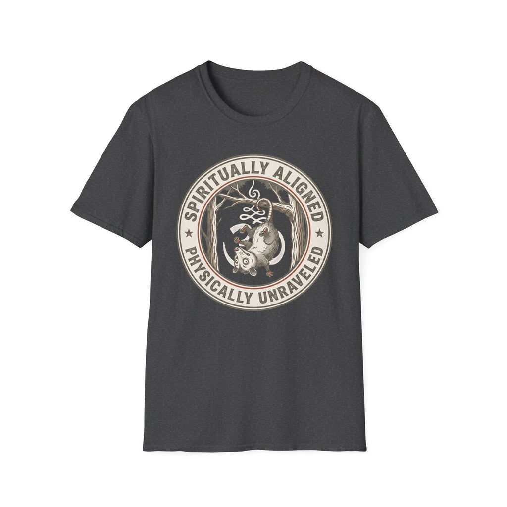 "Spiritually Aligned, Physically Unraveled" Sloth Graphic T-Shirt