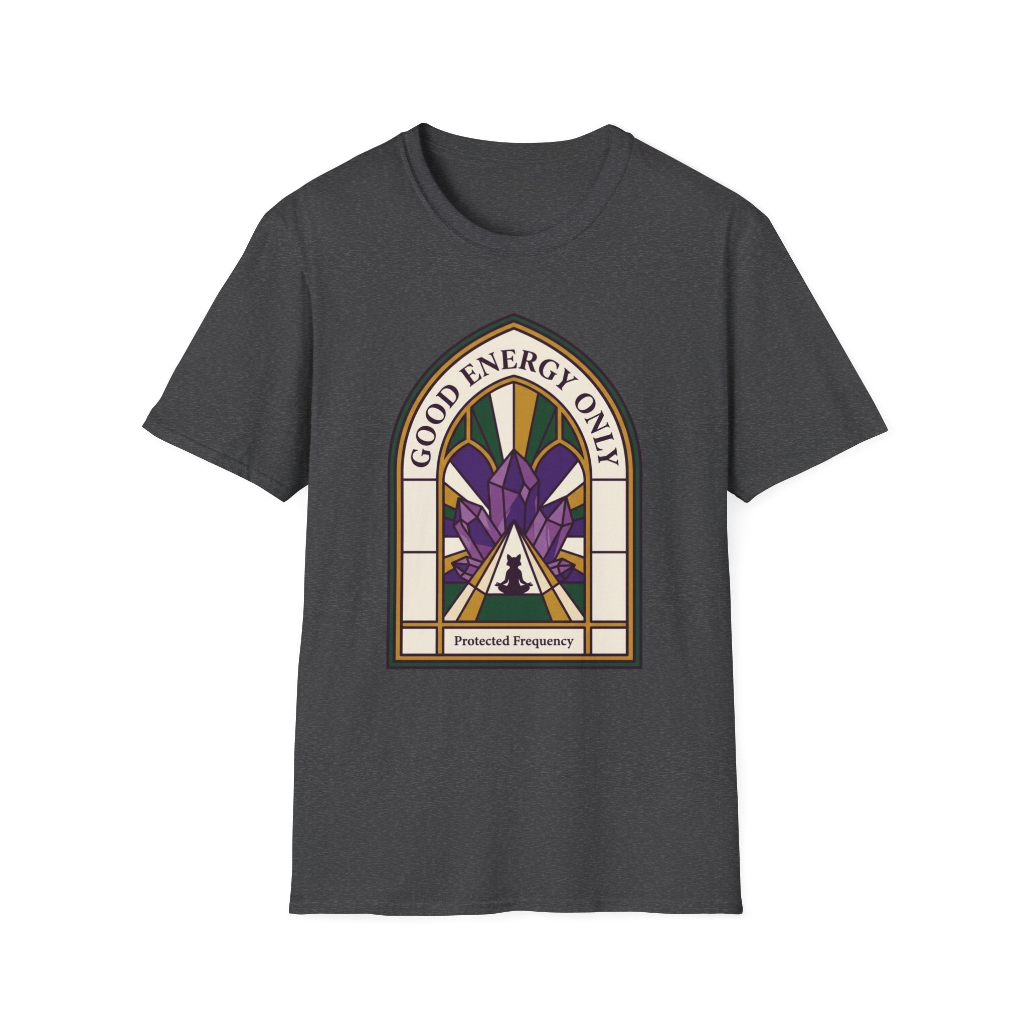 Good Energy Only T‑Shirt | Crystal Stained Glass Graphic Tee