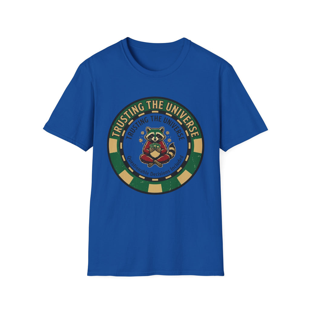 Trusting the Universe Racoon T-Shirt | Spiritual Positive Vibes Graphic Tee