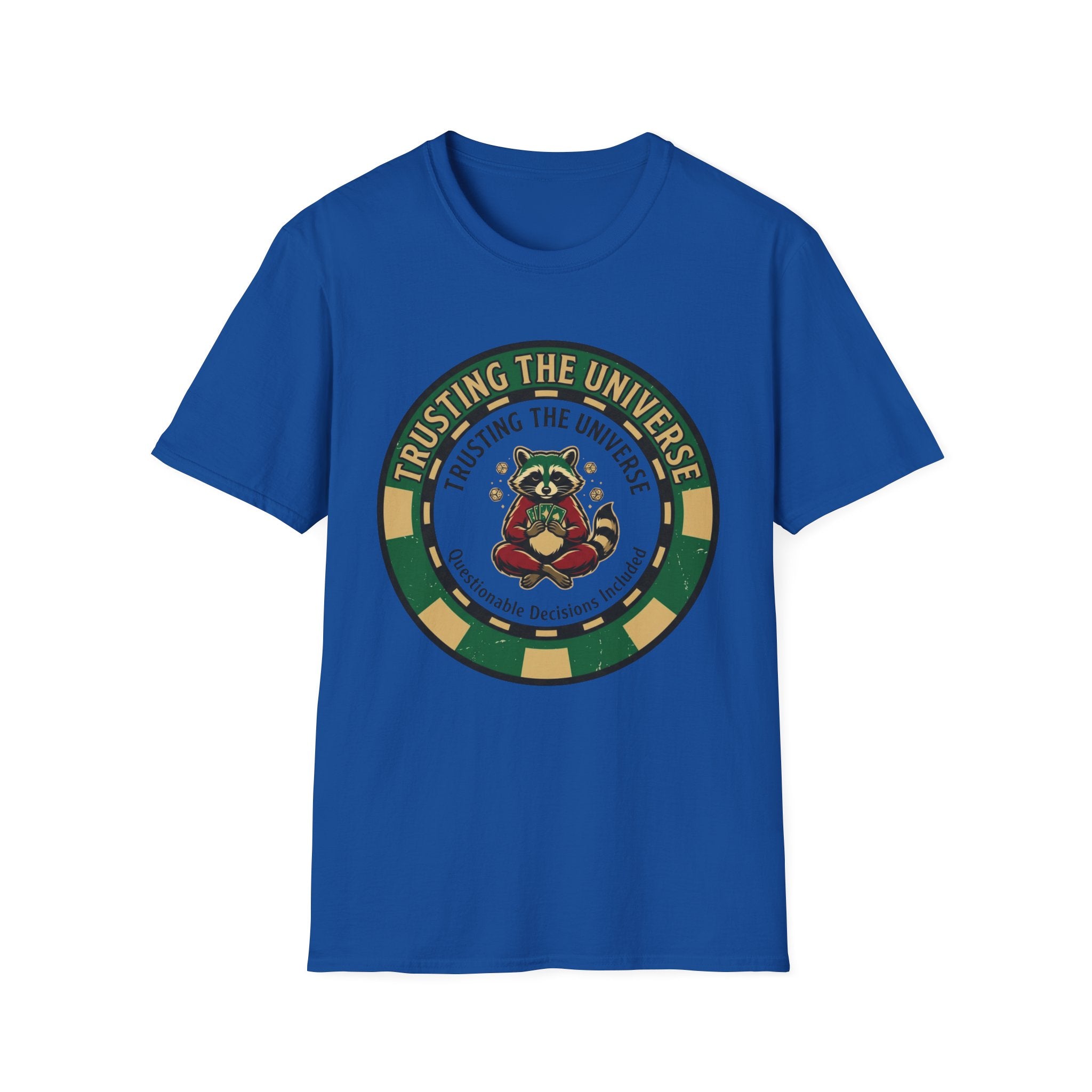 Trusting the Universe Racoon T-Shirt | Spiritual Positive Vibes Graphic Tee