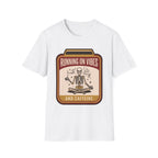 Running on Vibes and Caffeine T-Shirt | Skeleton Yoga Retro Graphic Tee
