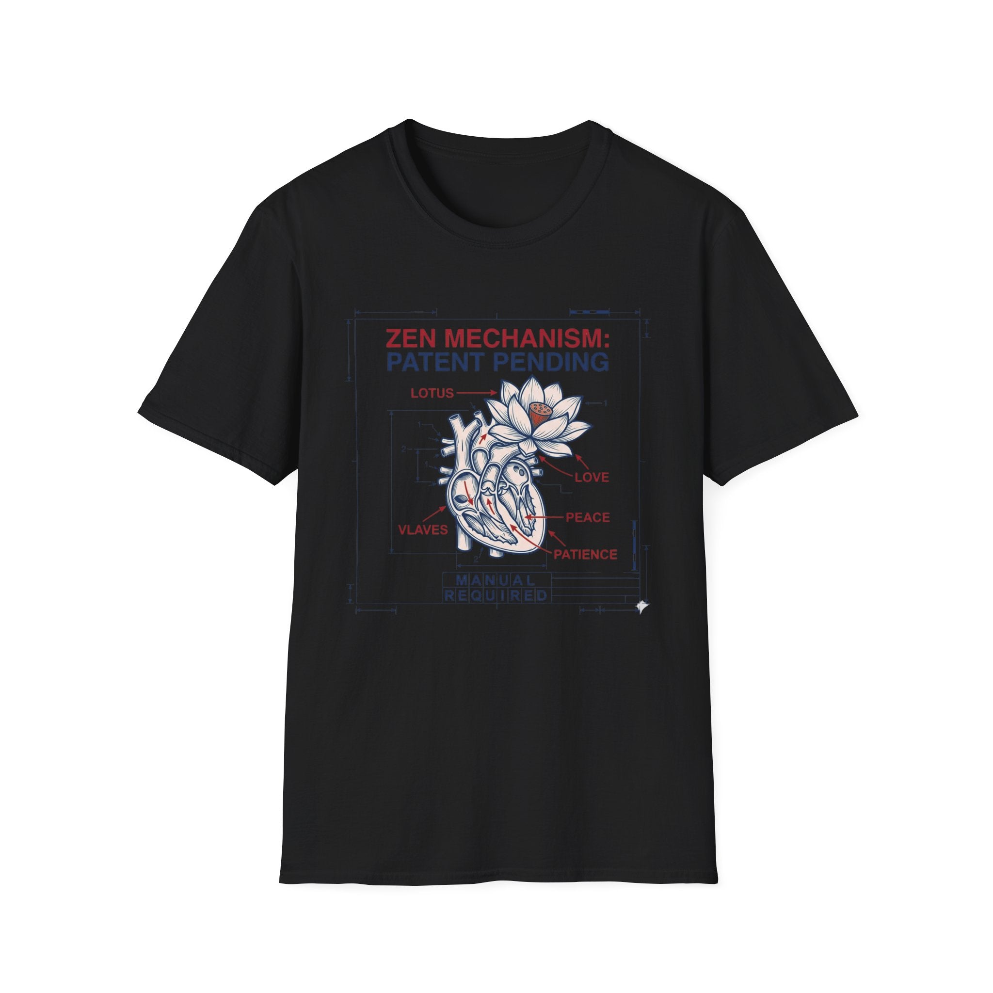 Zen Mechanism: Patent Pending T-Shirt | Lotus Heart Anatomy Graphic Tee
