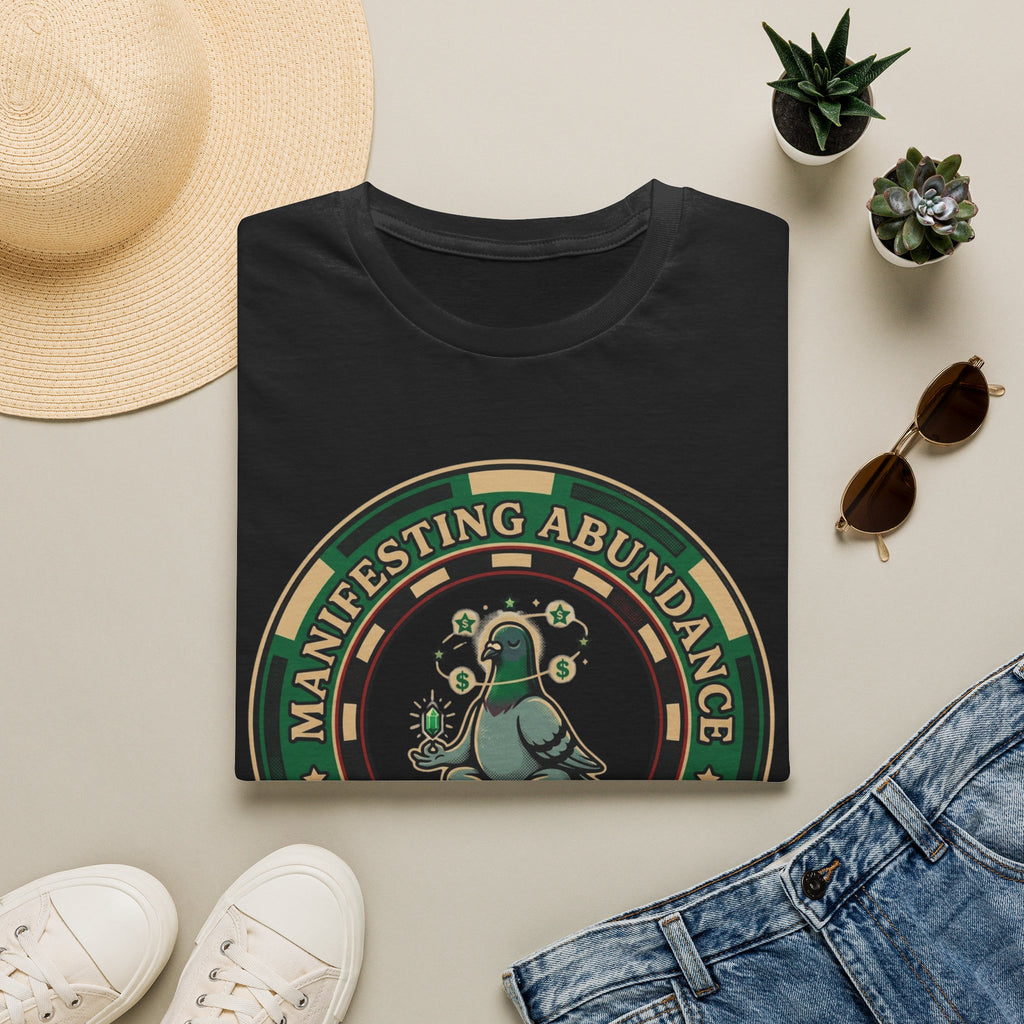 Manifesting Abundance T-Shirt | Cute Pigeon Money Luck Graphic Tee