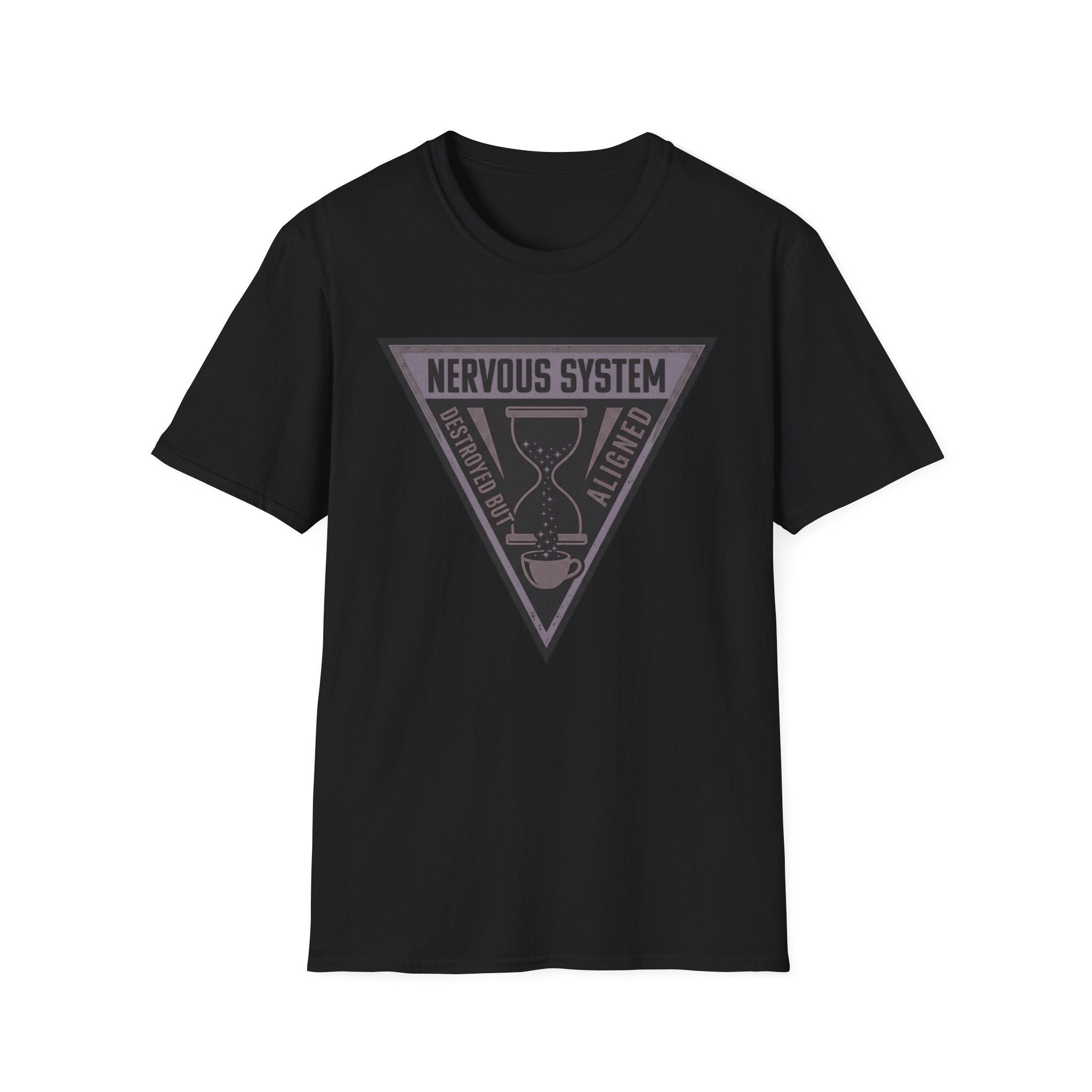 Nervous System Triangle T‑Shirt | “Nervous System: Destroyed But Aligned” Graphic Tee
