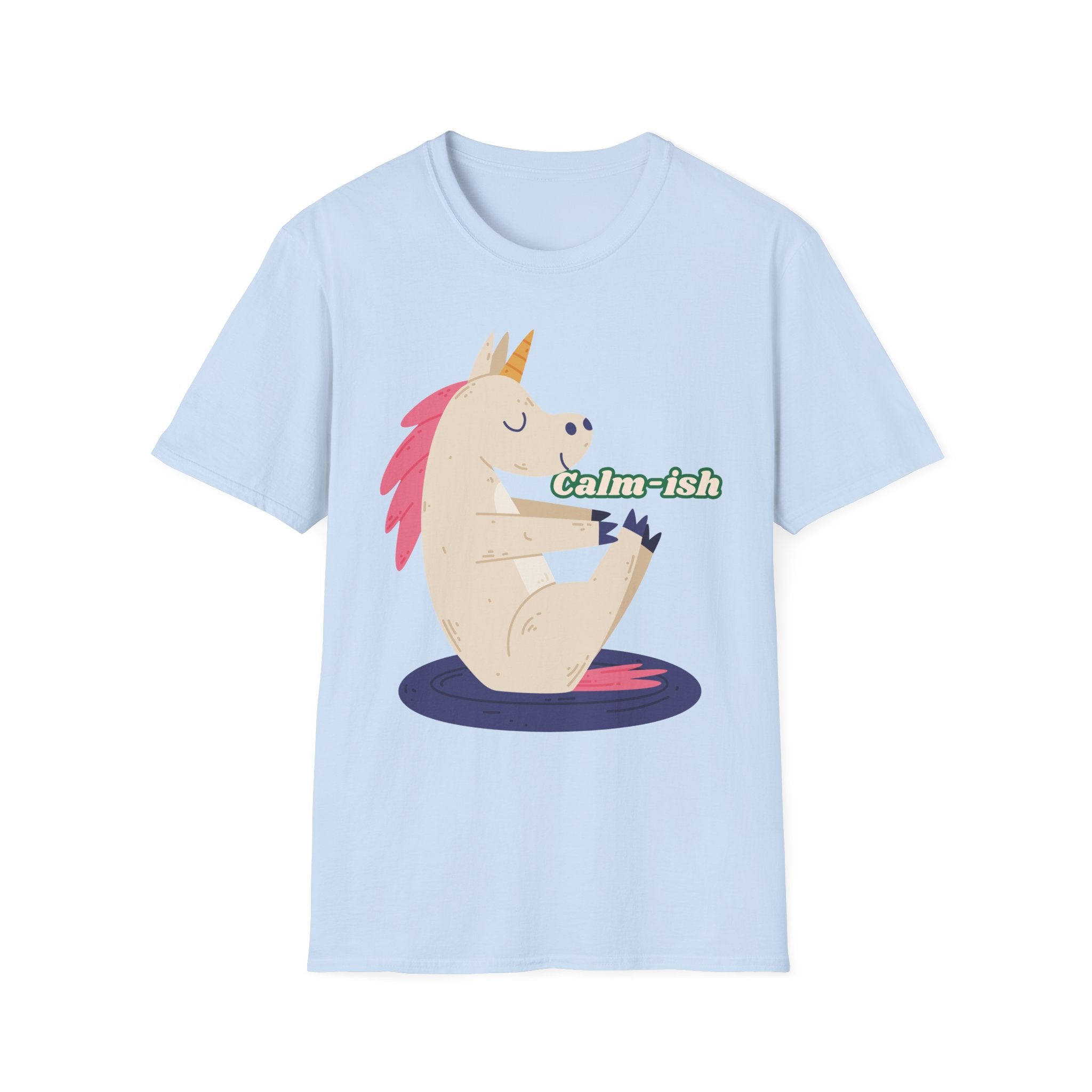 Calm-ish Unicorn T‑Shirt | Relaxed Yoga Cute Graphic Tee