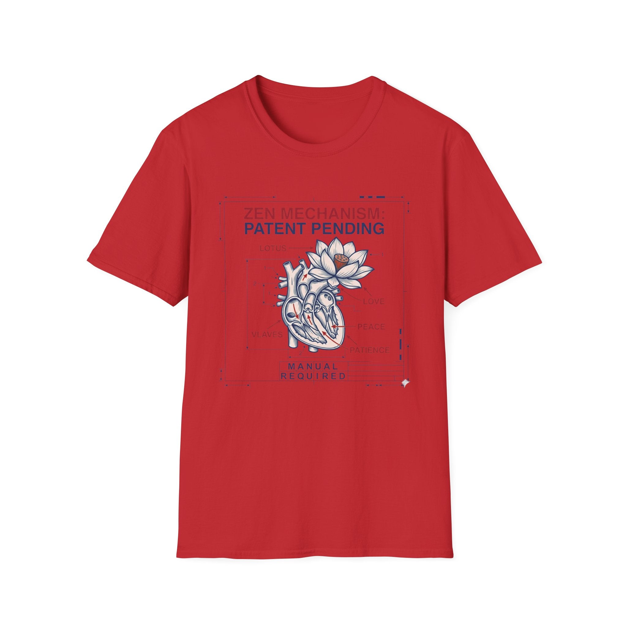 Zen Mechanism: Patent Pending T-Shirt | Lotus Heart Anatomy Graphic Tee