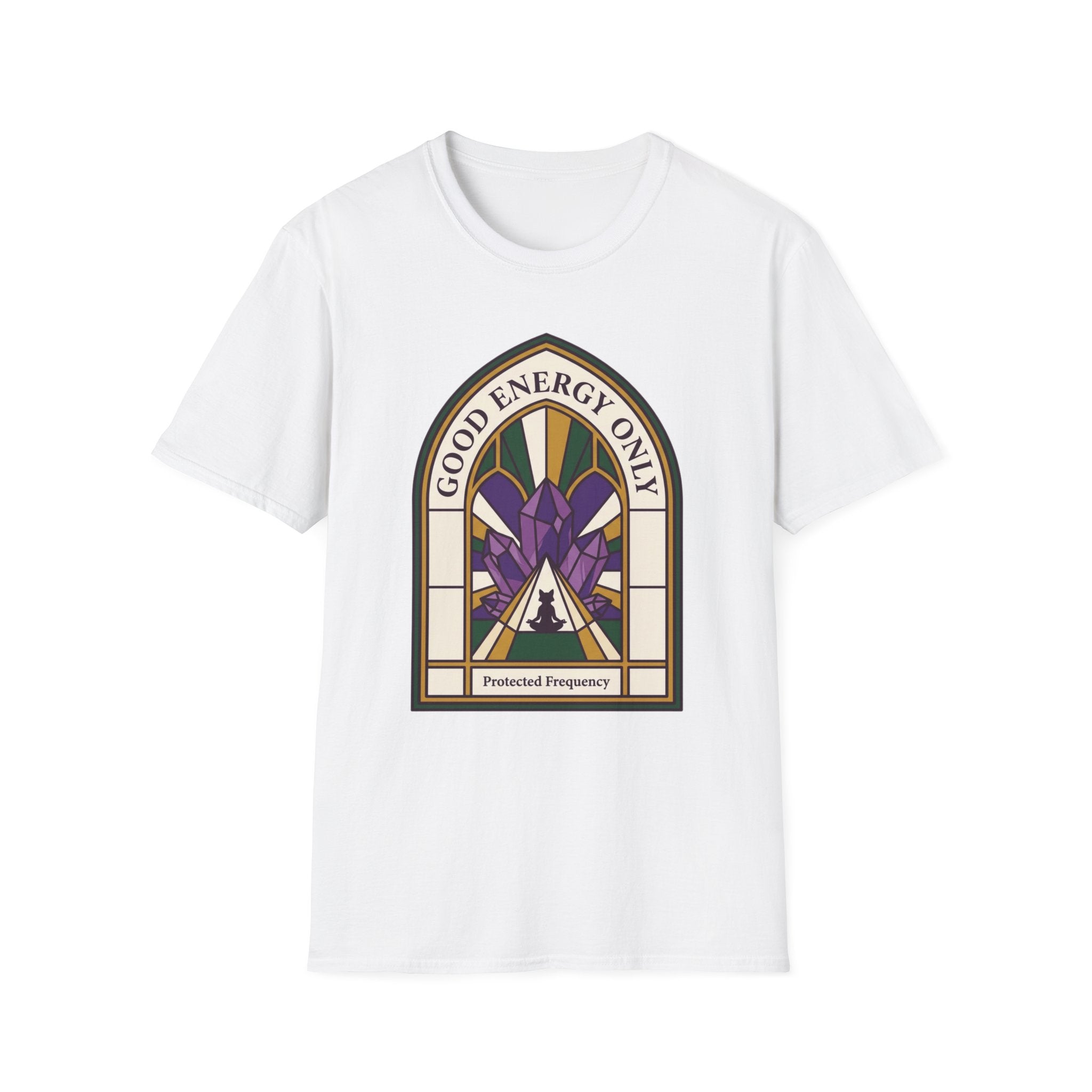 Good Energy Only T‑Shirt | Crystal Stained Glass Graphic Tee